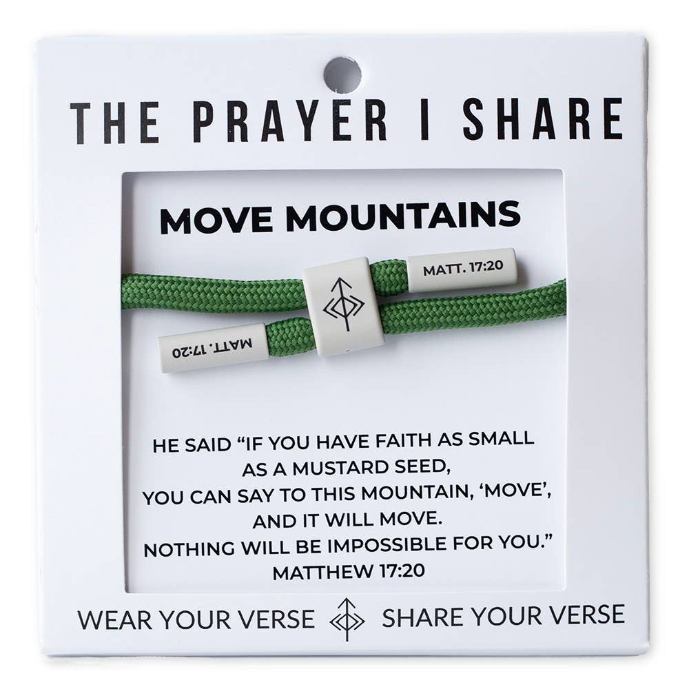 Move Mountains Christian Cord Bracelet
