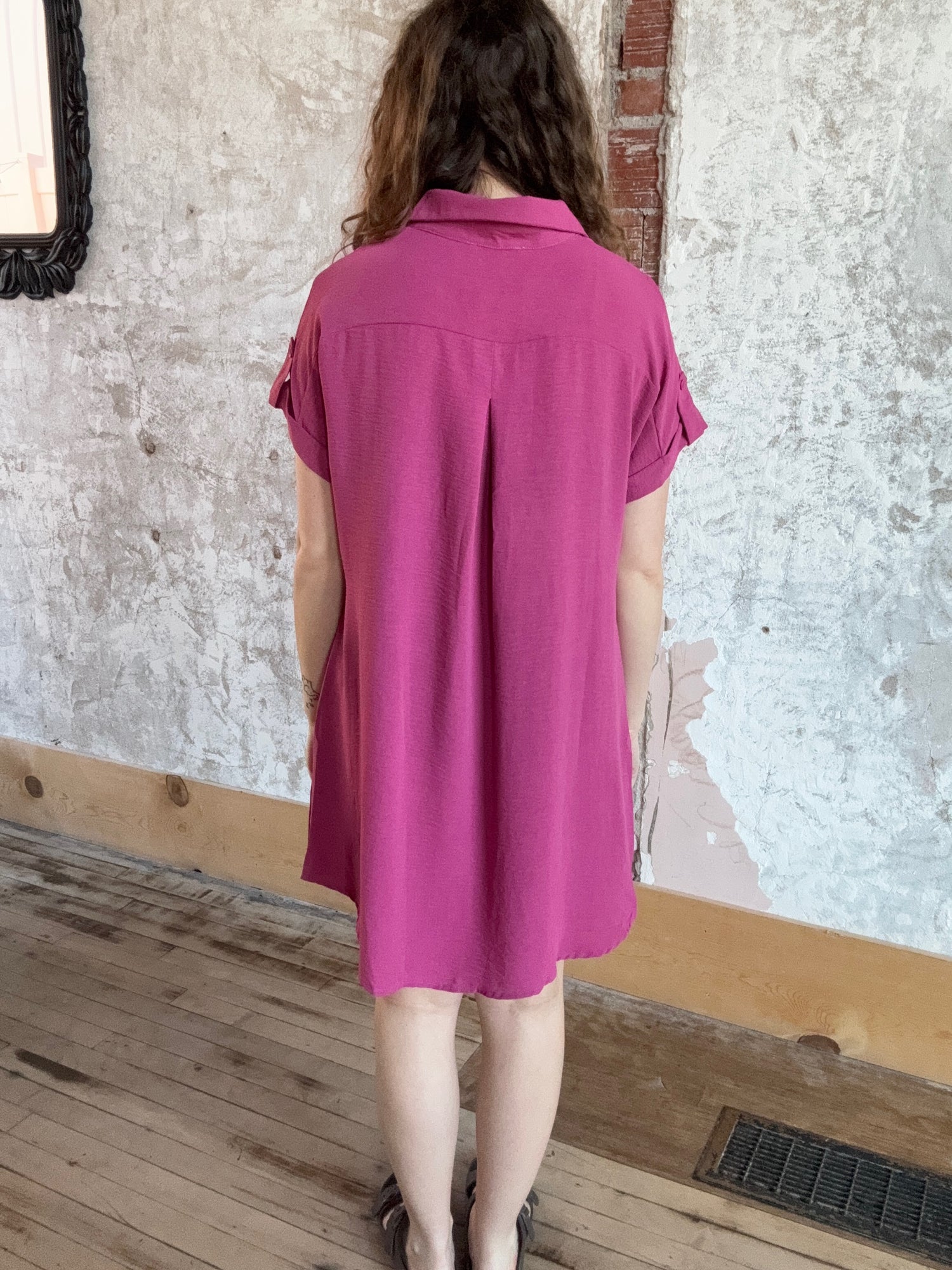 Button-Up Shirt Dress (extended sizes!)