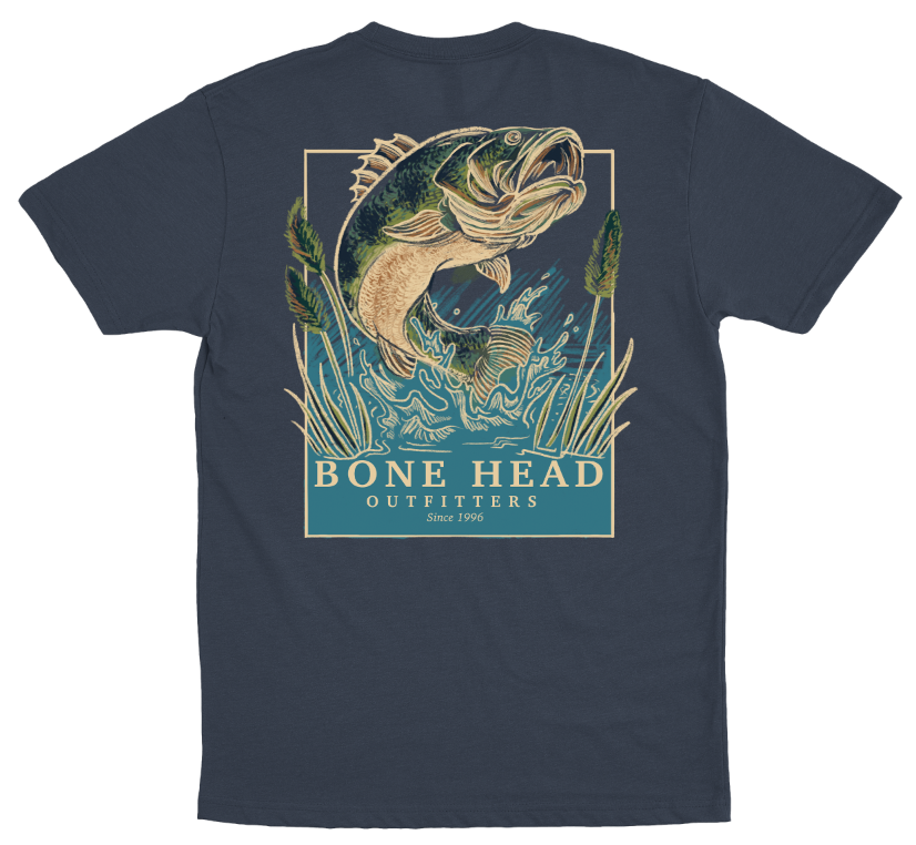 Men's Bone Head Outfitters Framed Bass T-Shirt