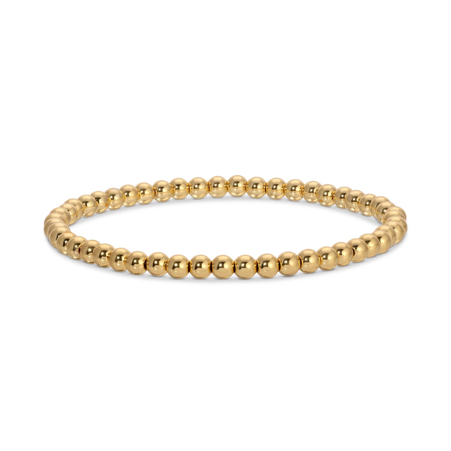4mm Gold Bead Stretch Bracelet