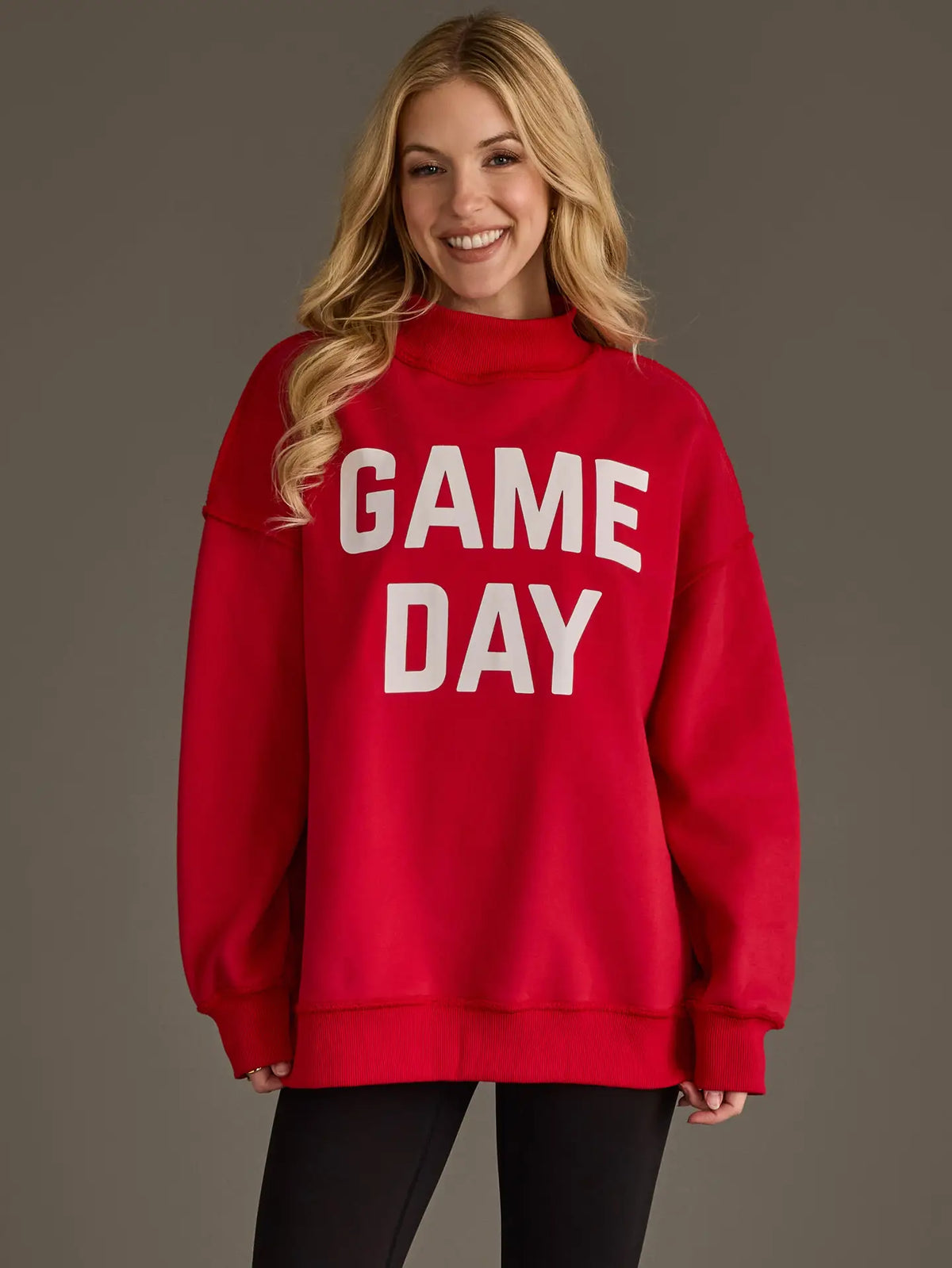 Red Game Day & Sunday Funday Reversible Sweatshirt