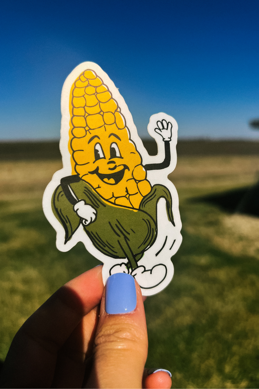 Ahhh Shucks Dancing Corn Sticker Decal