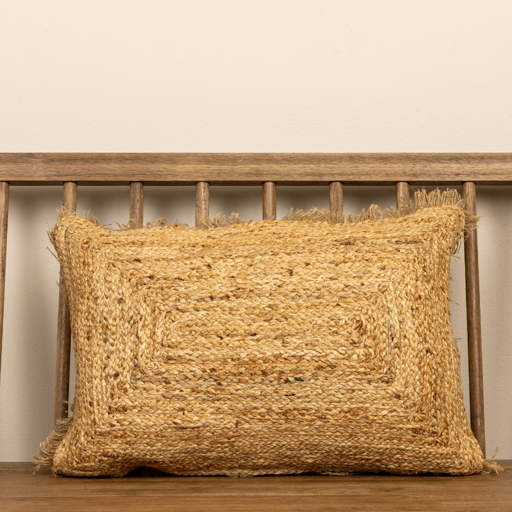 Earth Weave Jute Lumbar Pillow