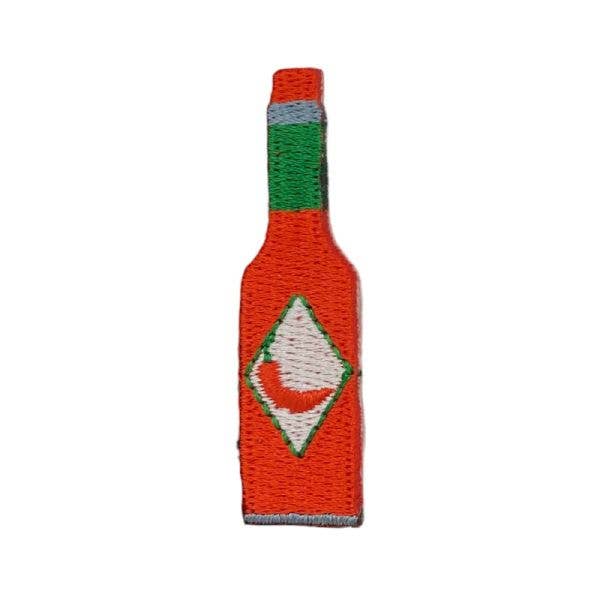 Hot Sauce Bottle Iron on Patch