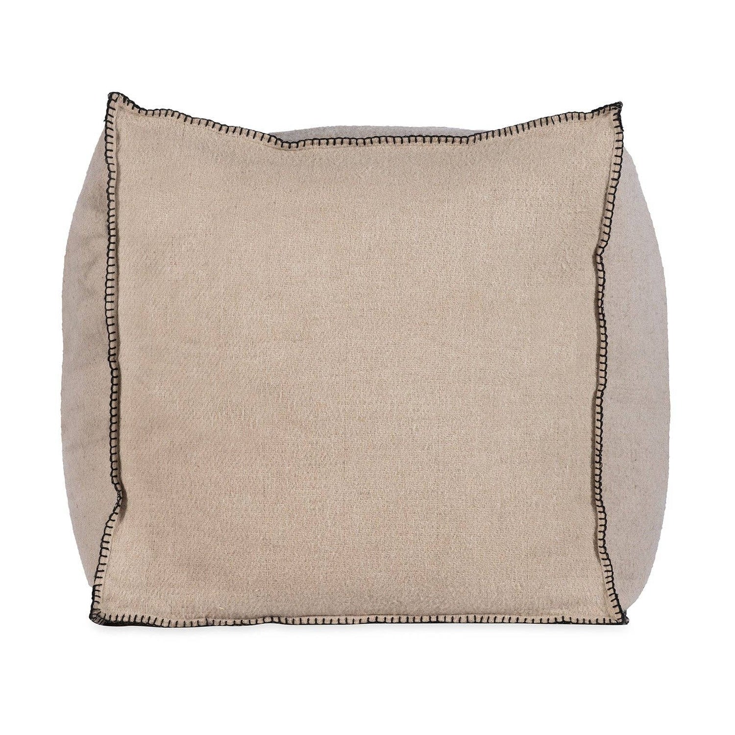 Swiss Army Pouf - Cream & Black
