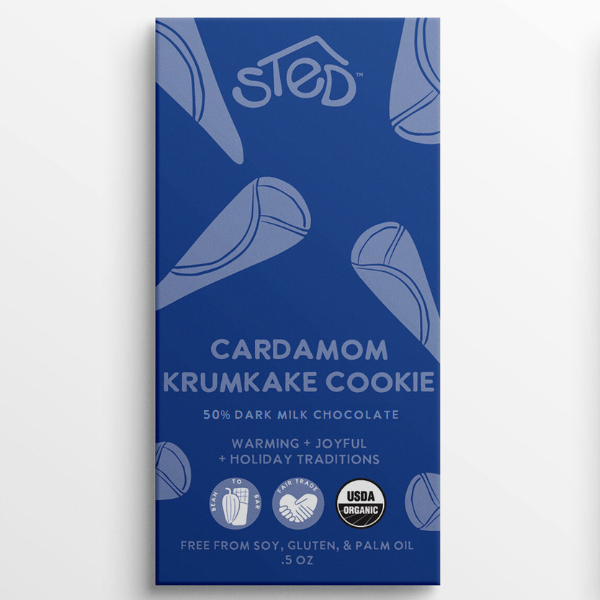 Mini Cardamom Krumkake Cookie Candy Bar