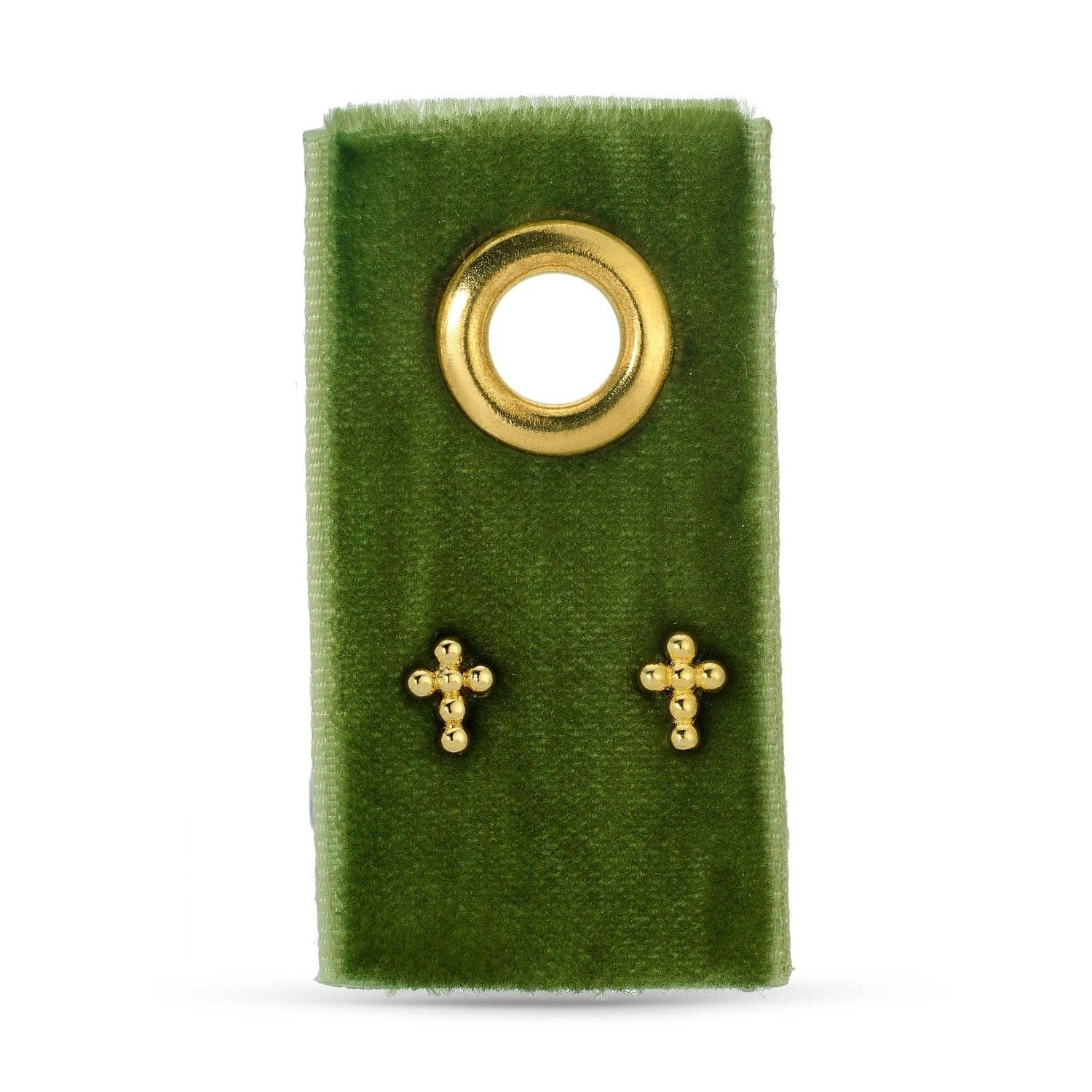 Petite Dot Cross Stud Earrings
