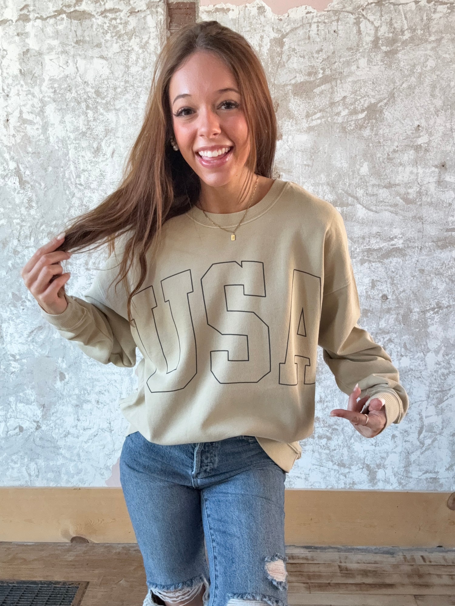 Taupe USA Sweatshirt