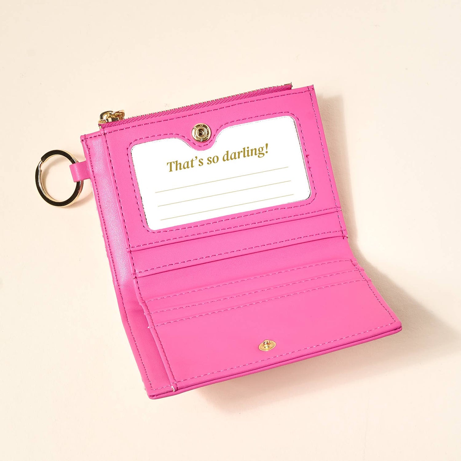 Luxe Pocket Wallet–Poppin' Petals Hot Pink