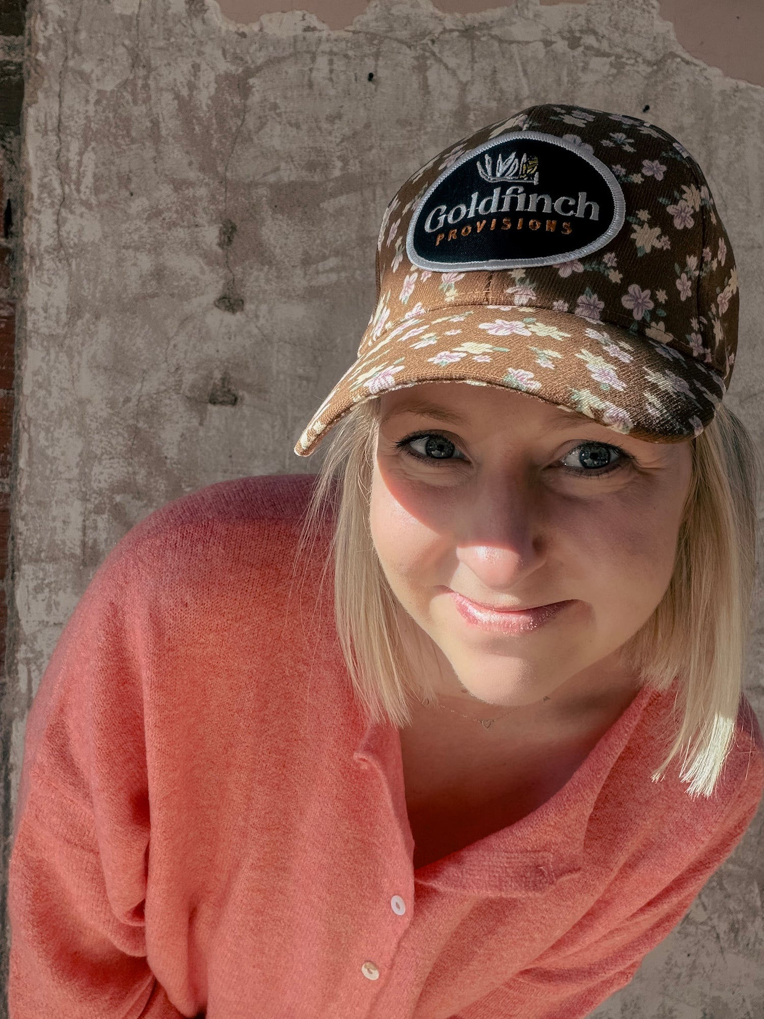 Goldfinch Vintage Floral Patch Hat