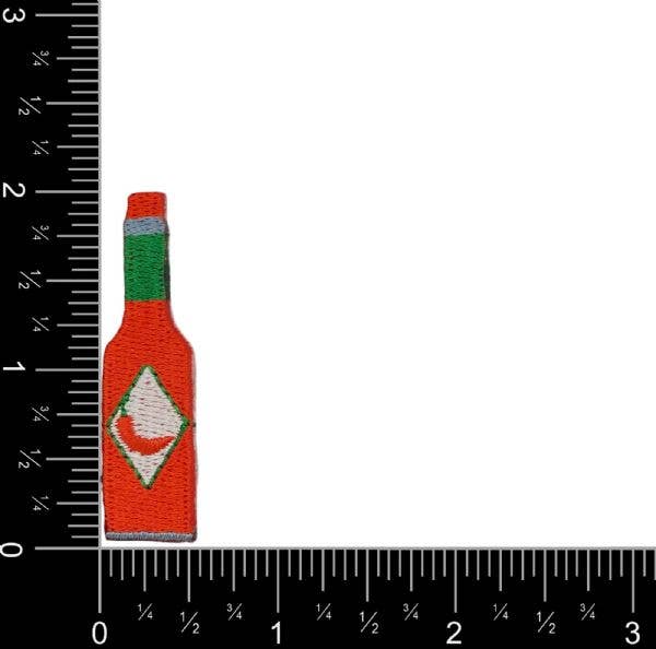 Hot Sauce Bottle Iron on Patch