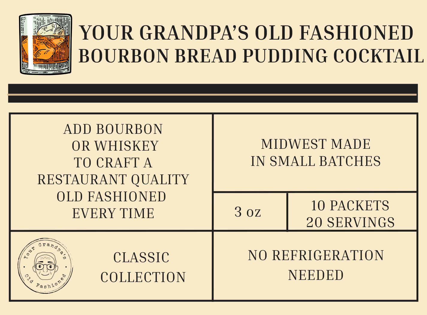 Bourbon Bread Pudding Cocktail Mix