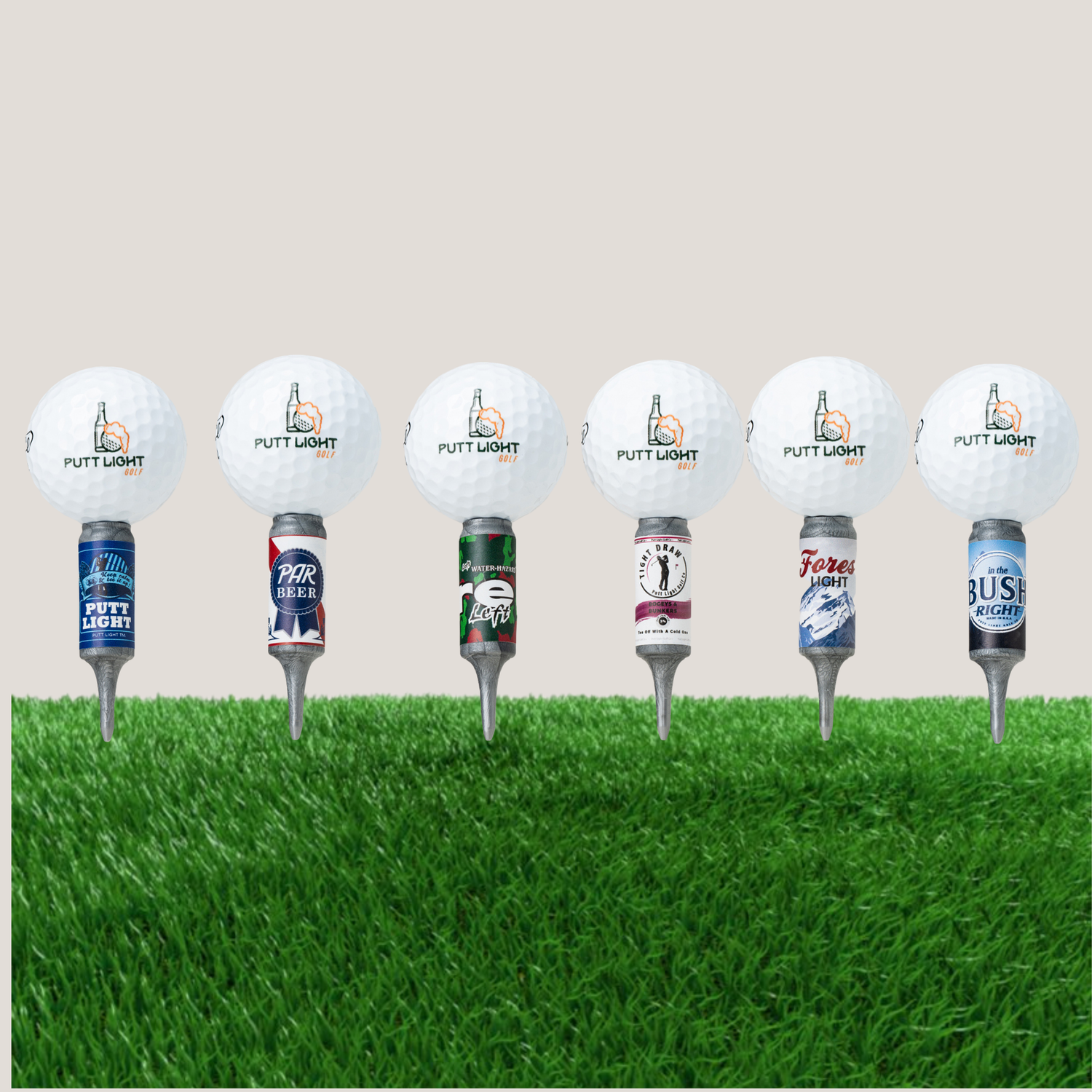Beer Can Golf Tees - 6 pack