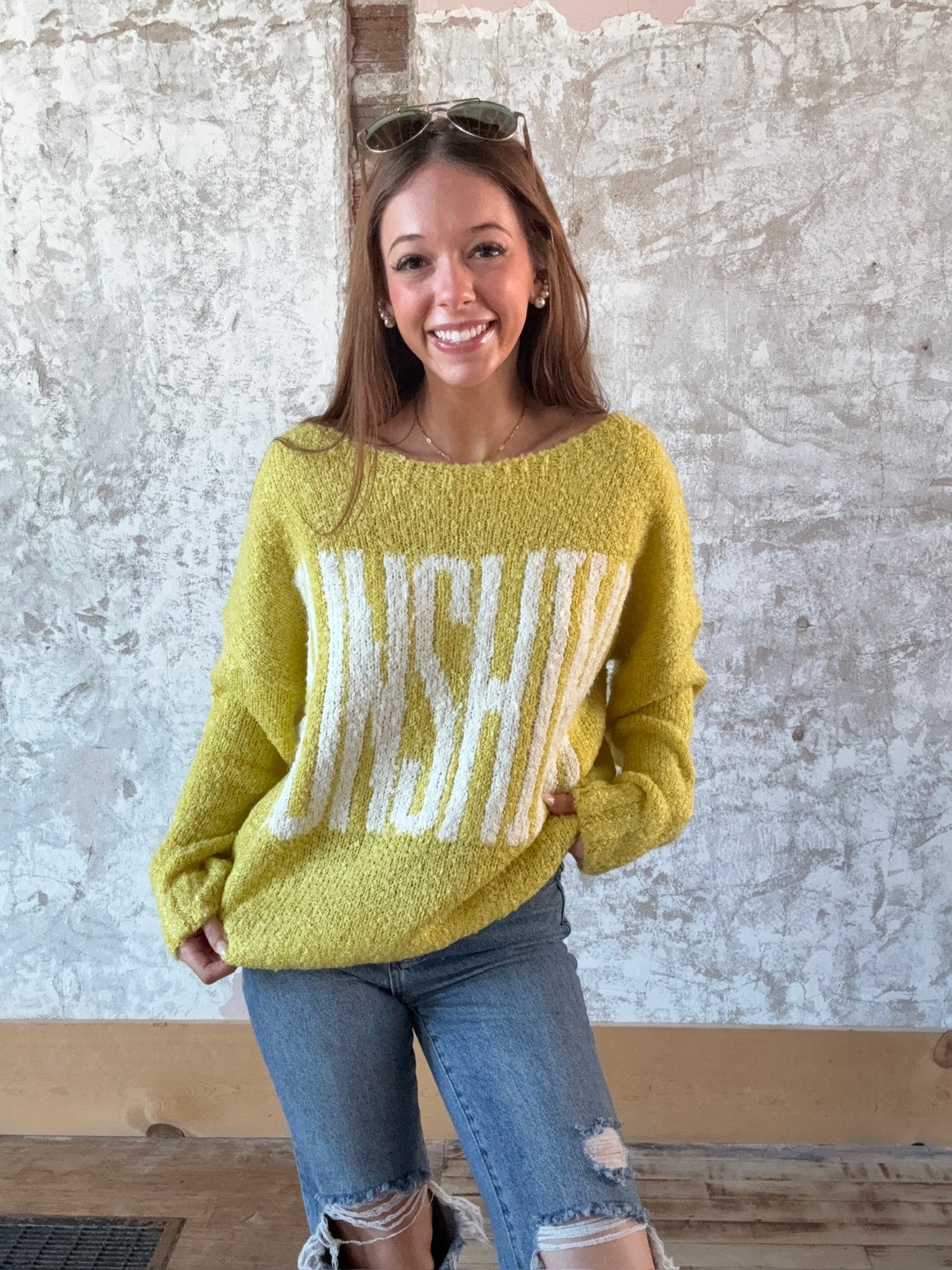 SUNSHINE Oversized Boatneck Sweater