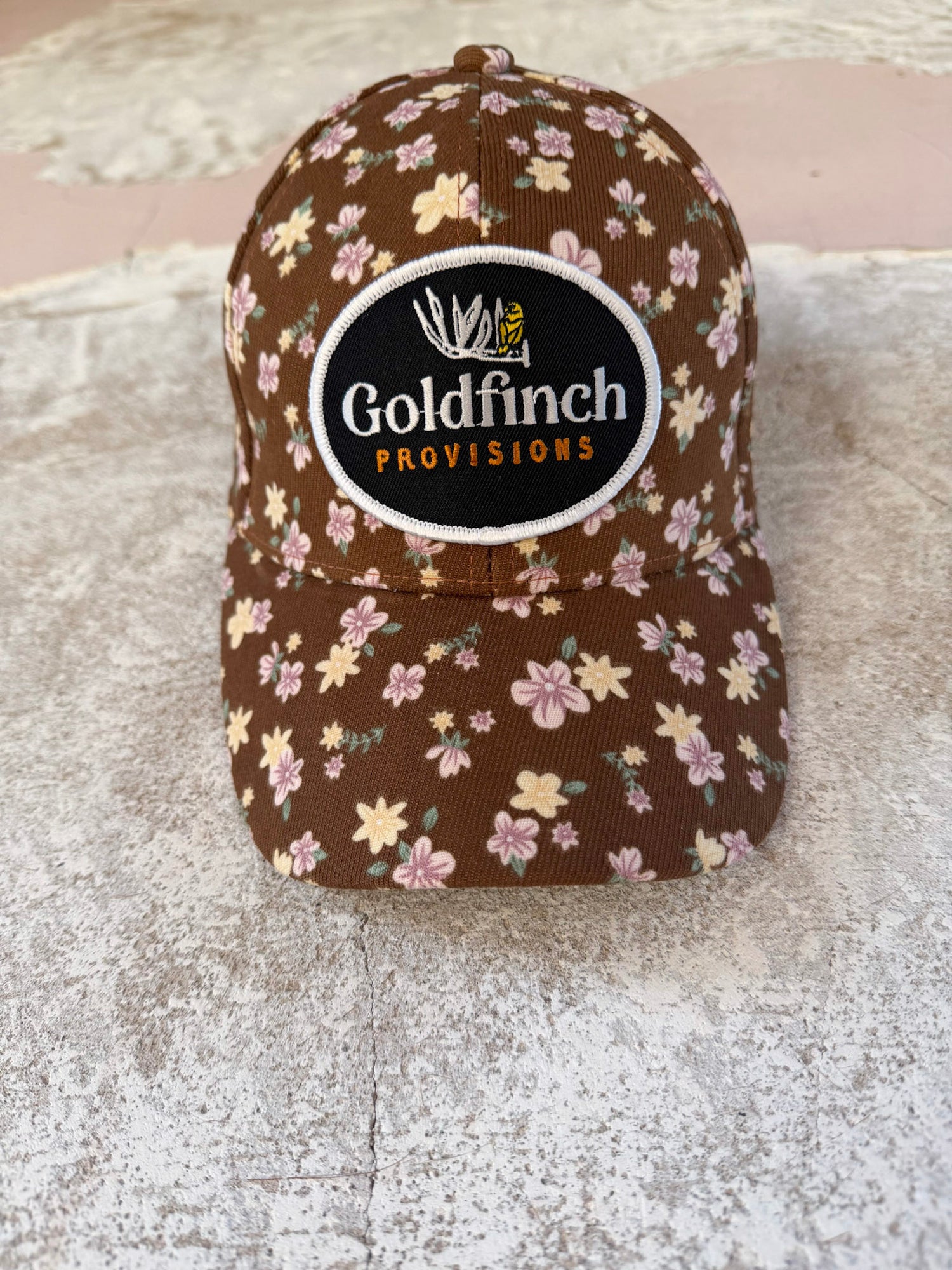 Goldfinch Vintage Floral Patch Hat