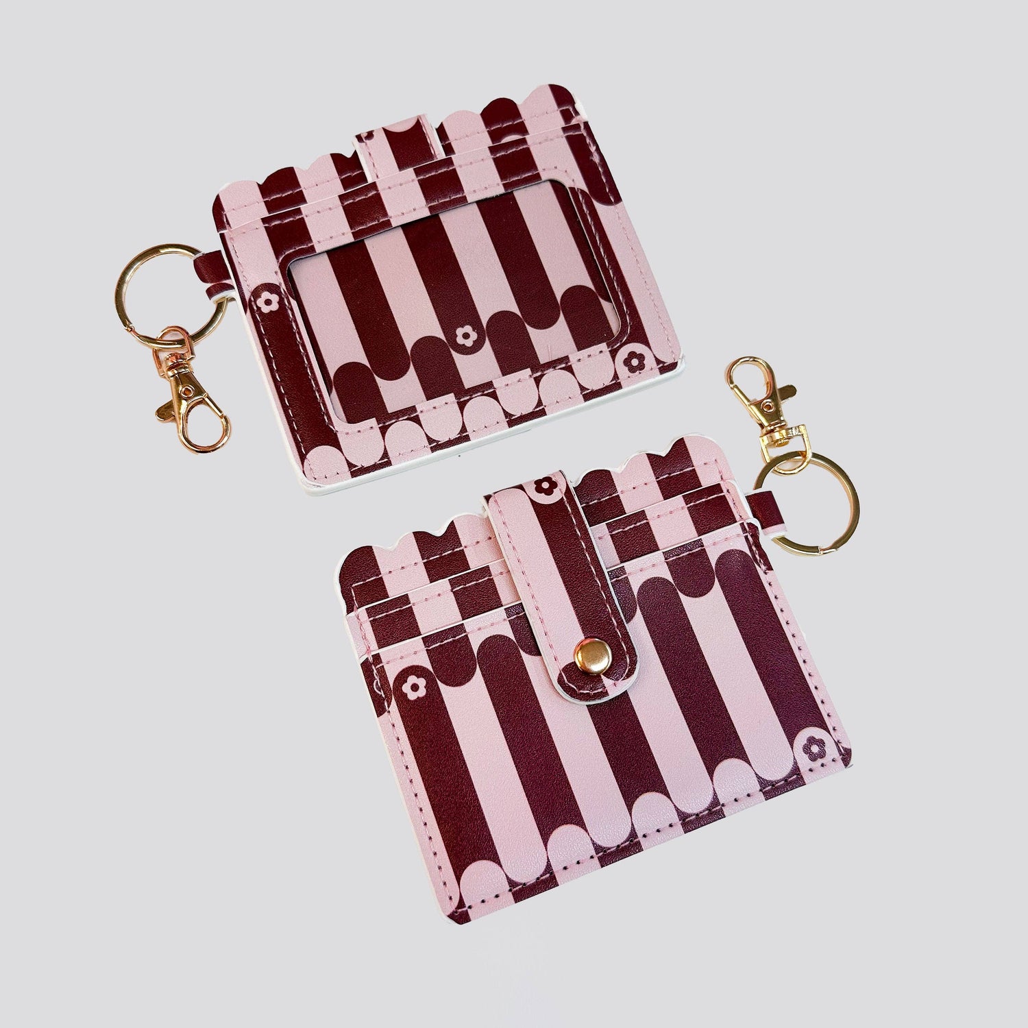 Maroon Blush Stripe Wallet