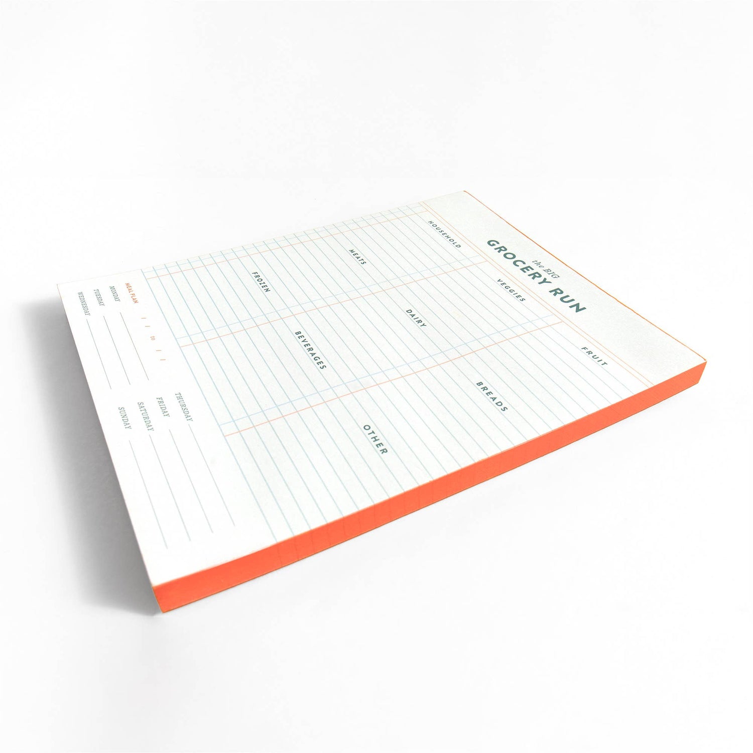 Grocery Run Weekly Notepad