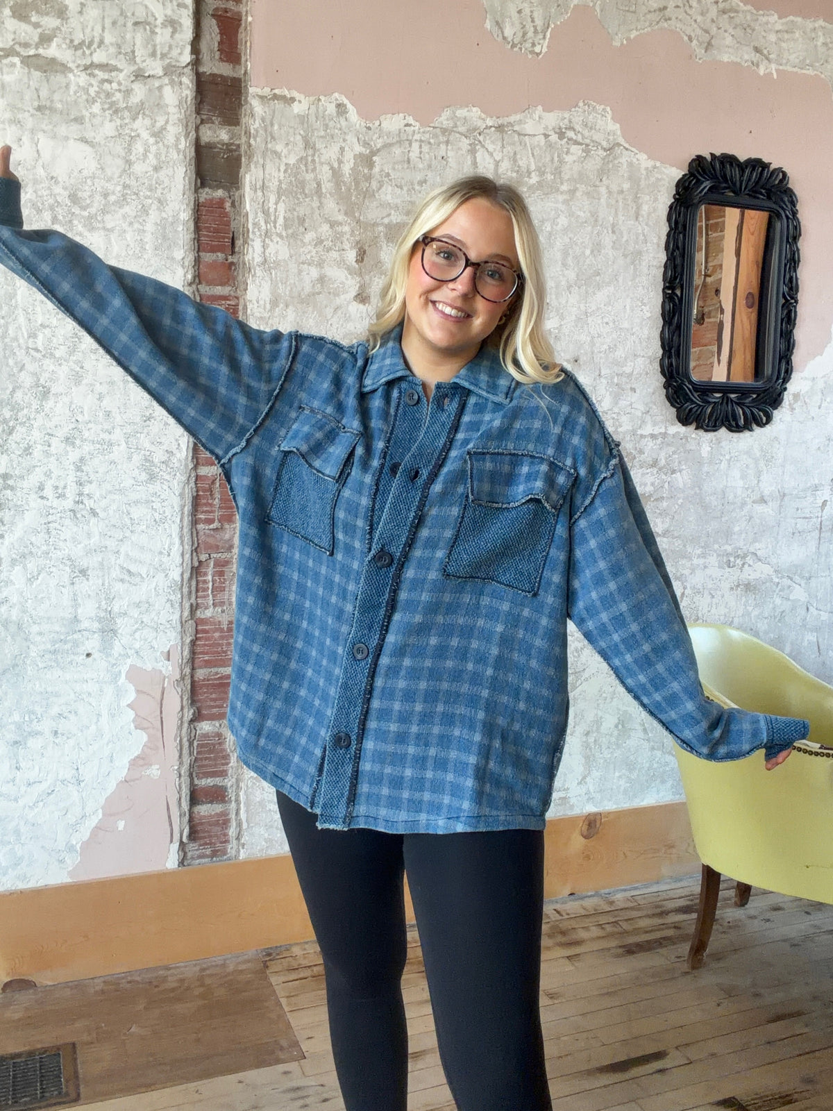Washed Denim Shacket