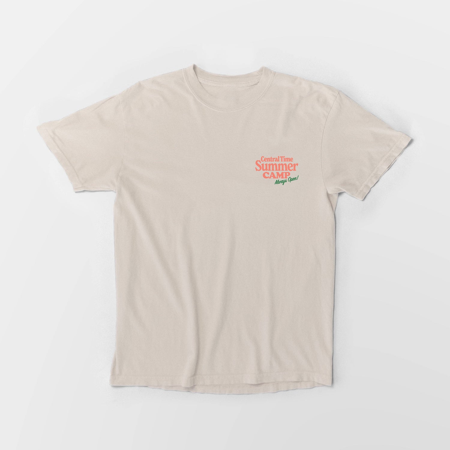 Central Time Summer Camp Vintage Linen Heavyweight Tee