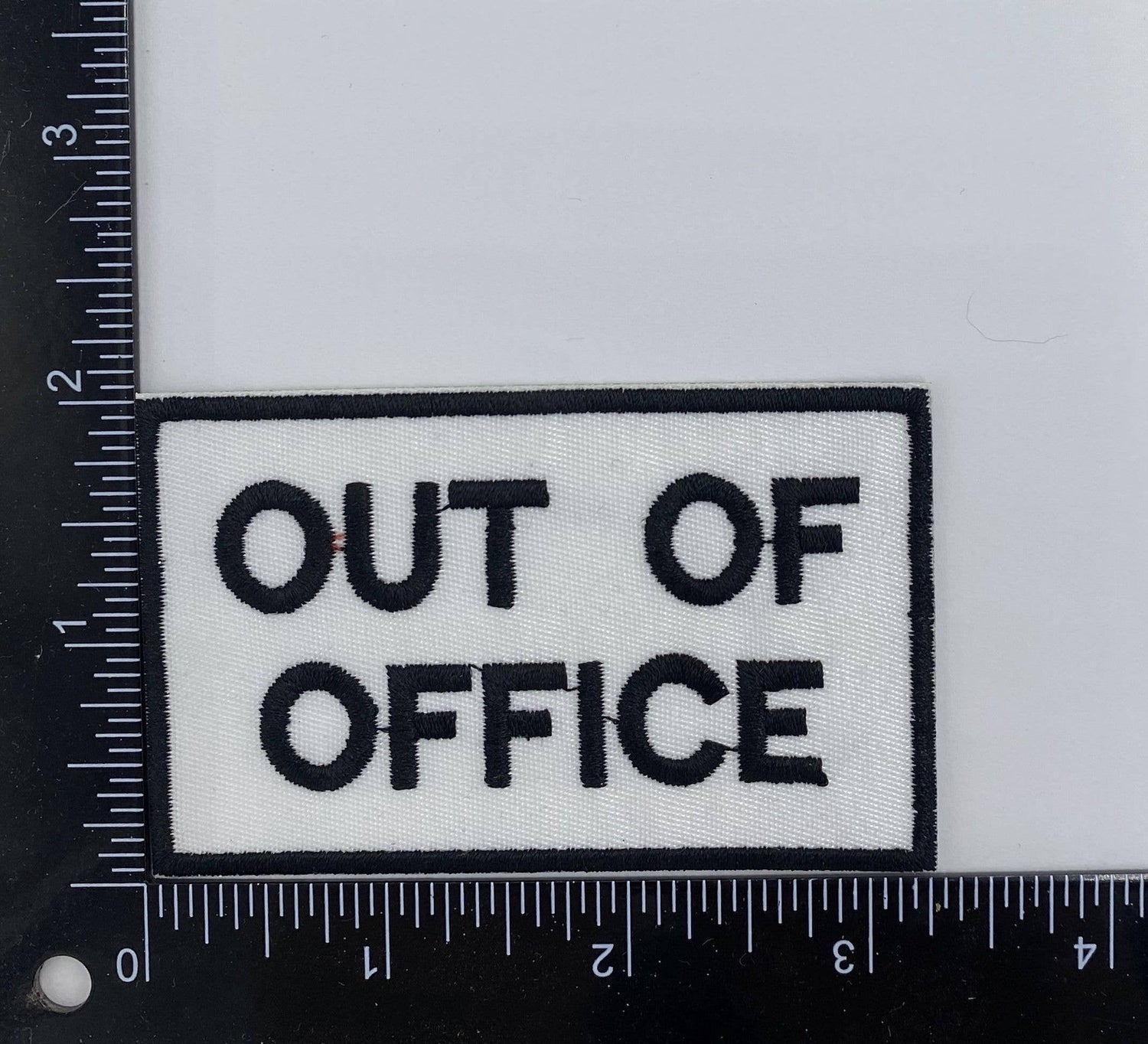 Out of Office Embroidered Iron on Patch
