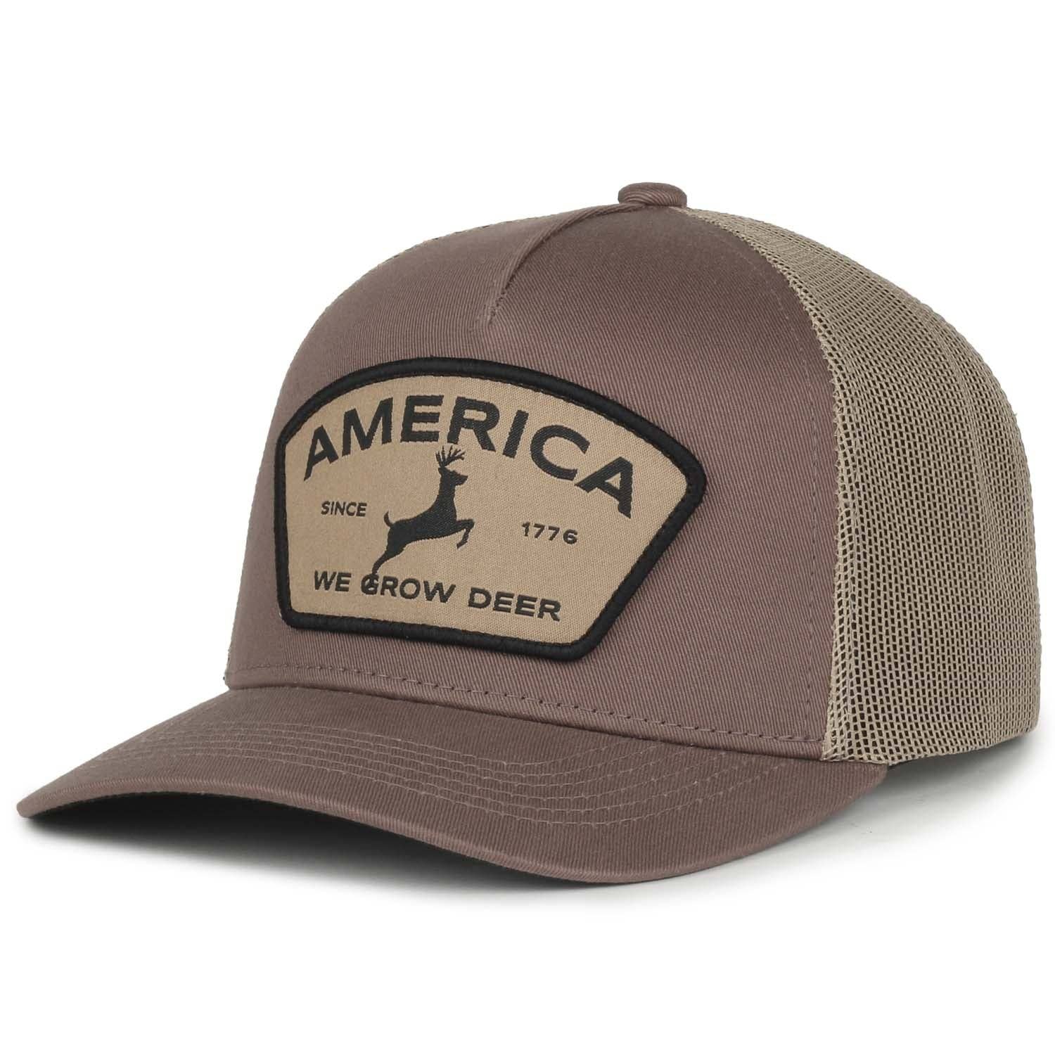 We Grow Deer Khaki Badge Hat