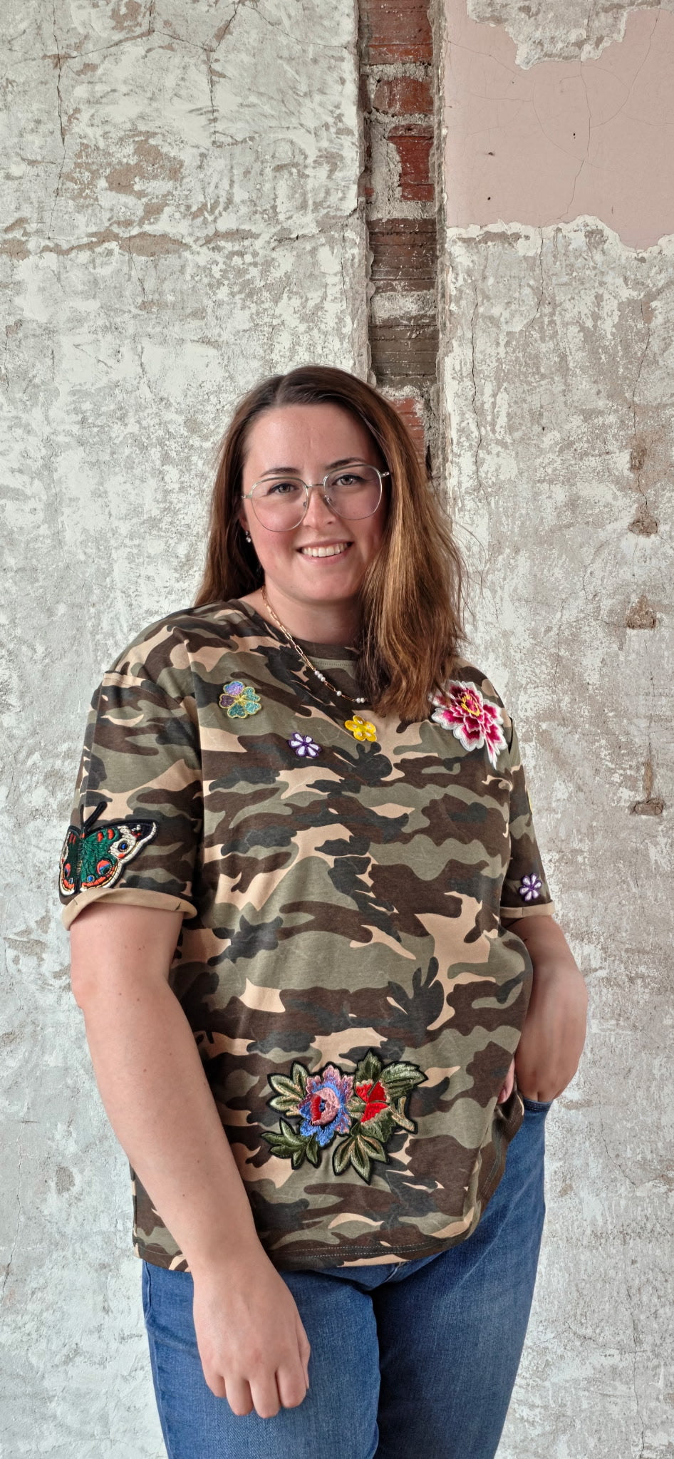Wildflower Patched Camo Tee