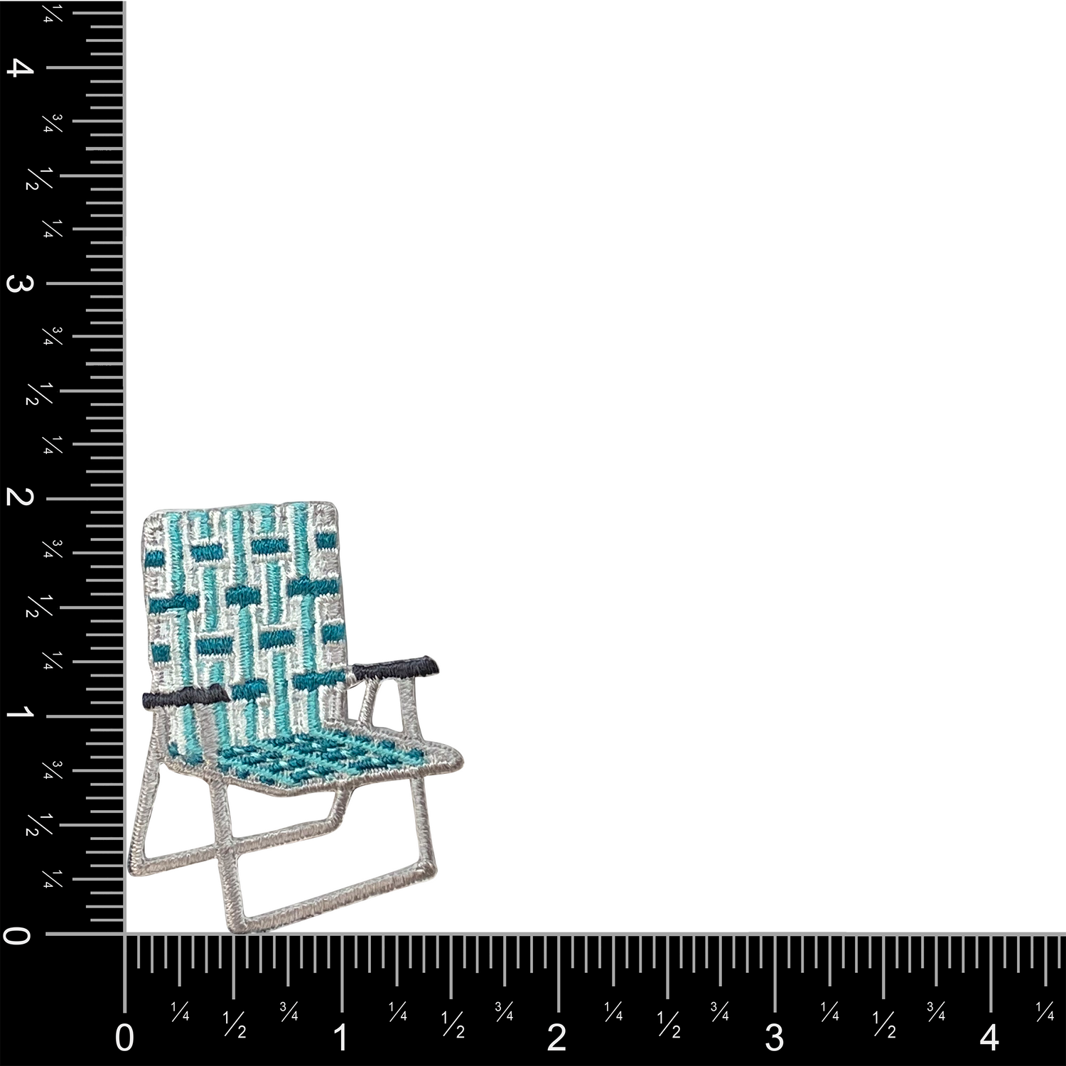 Teal Vintage Lawn Chair Iron on Patch
