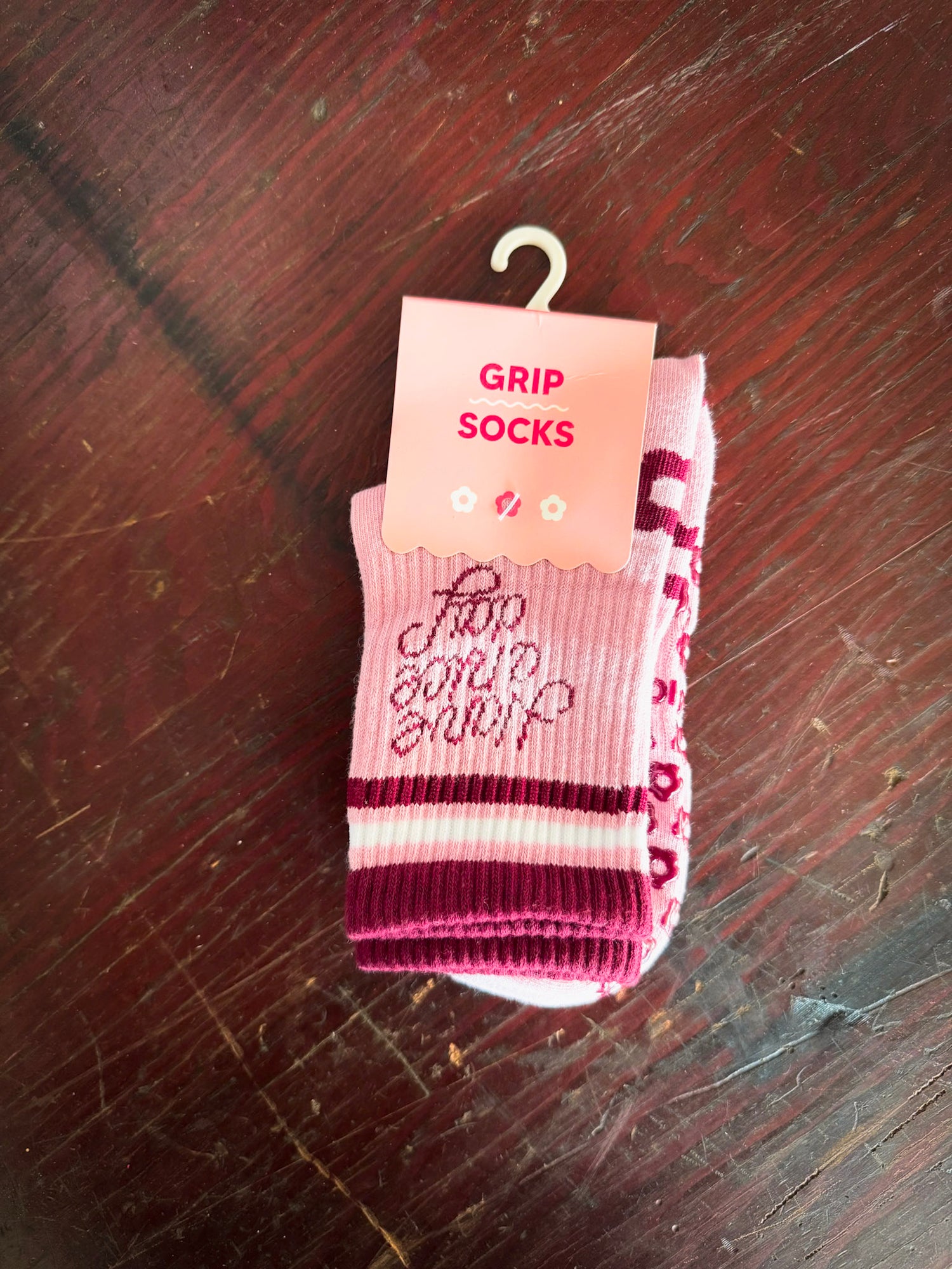 Have a Nice Day Daisy Grip Socks