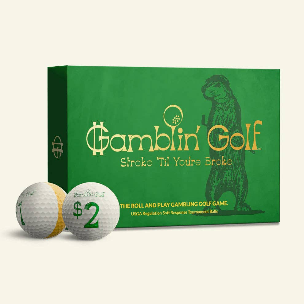 Vintage Gamblin' Golf Balls - Pack of 12