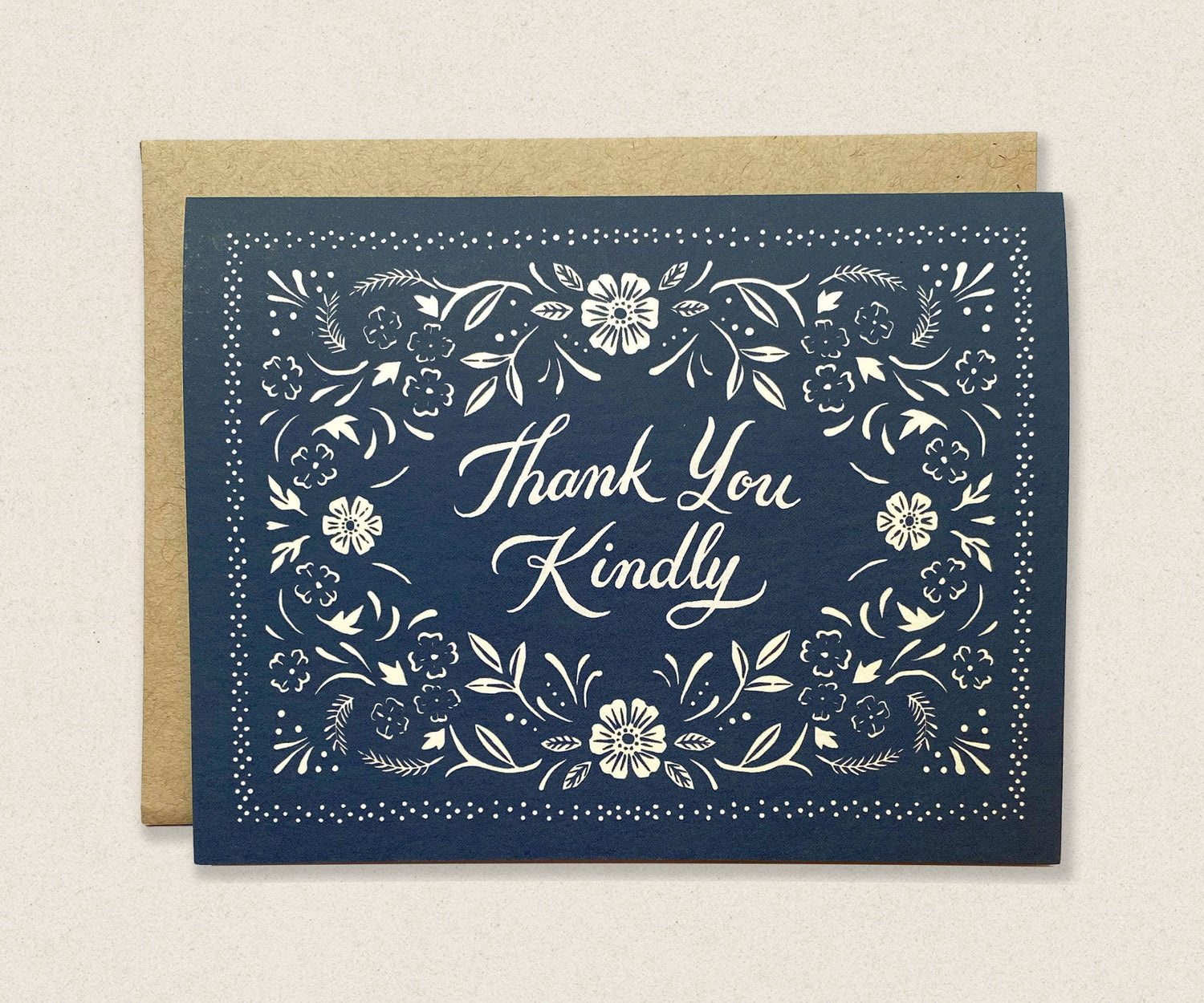 Thank You Kindly Floral Bandana Card