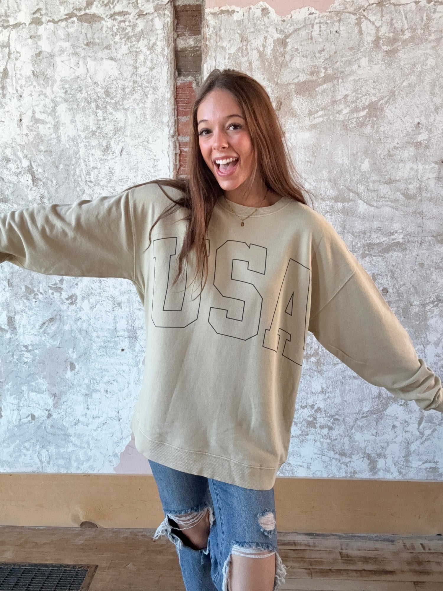 Taupe USA Sweatshirt