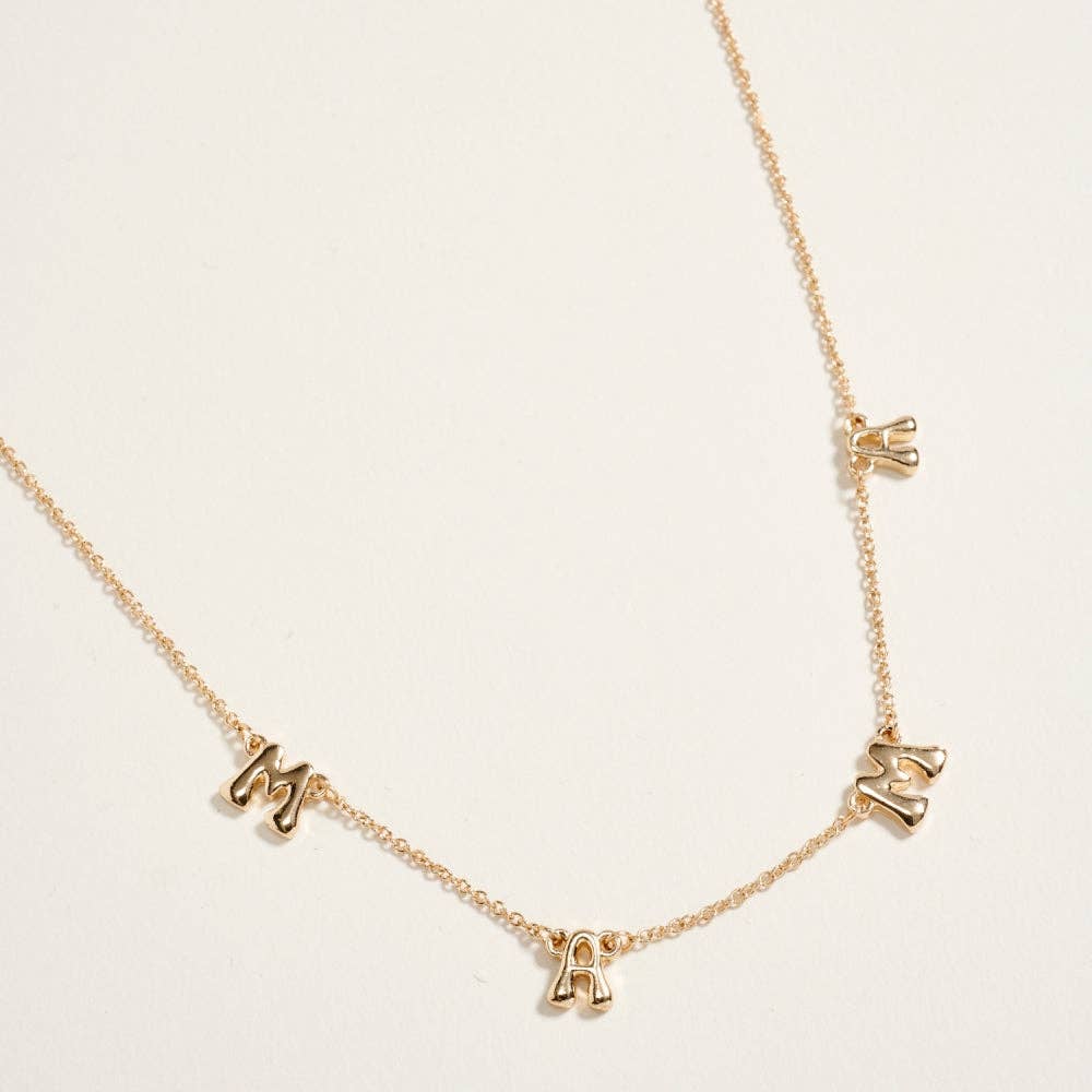 16 Inch Metal Puffy Mama Charm Mom Mother Ma Chain Necklace