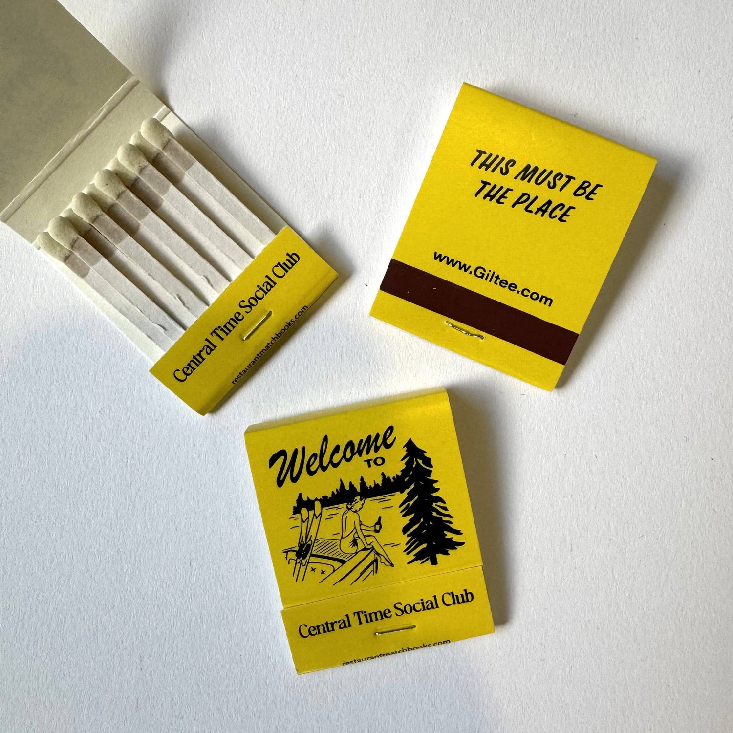 Central Time Souvenir Matchbooks