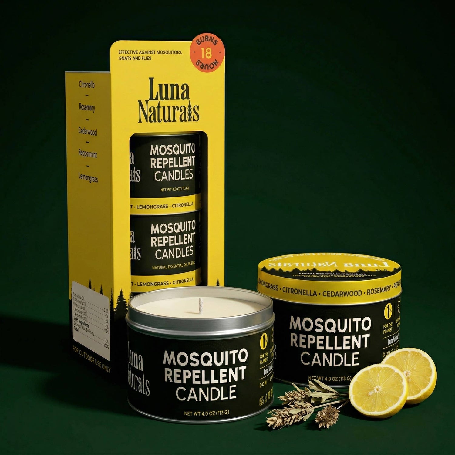 Mosquito Repellent Candles - 3 Pack