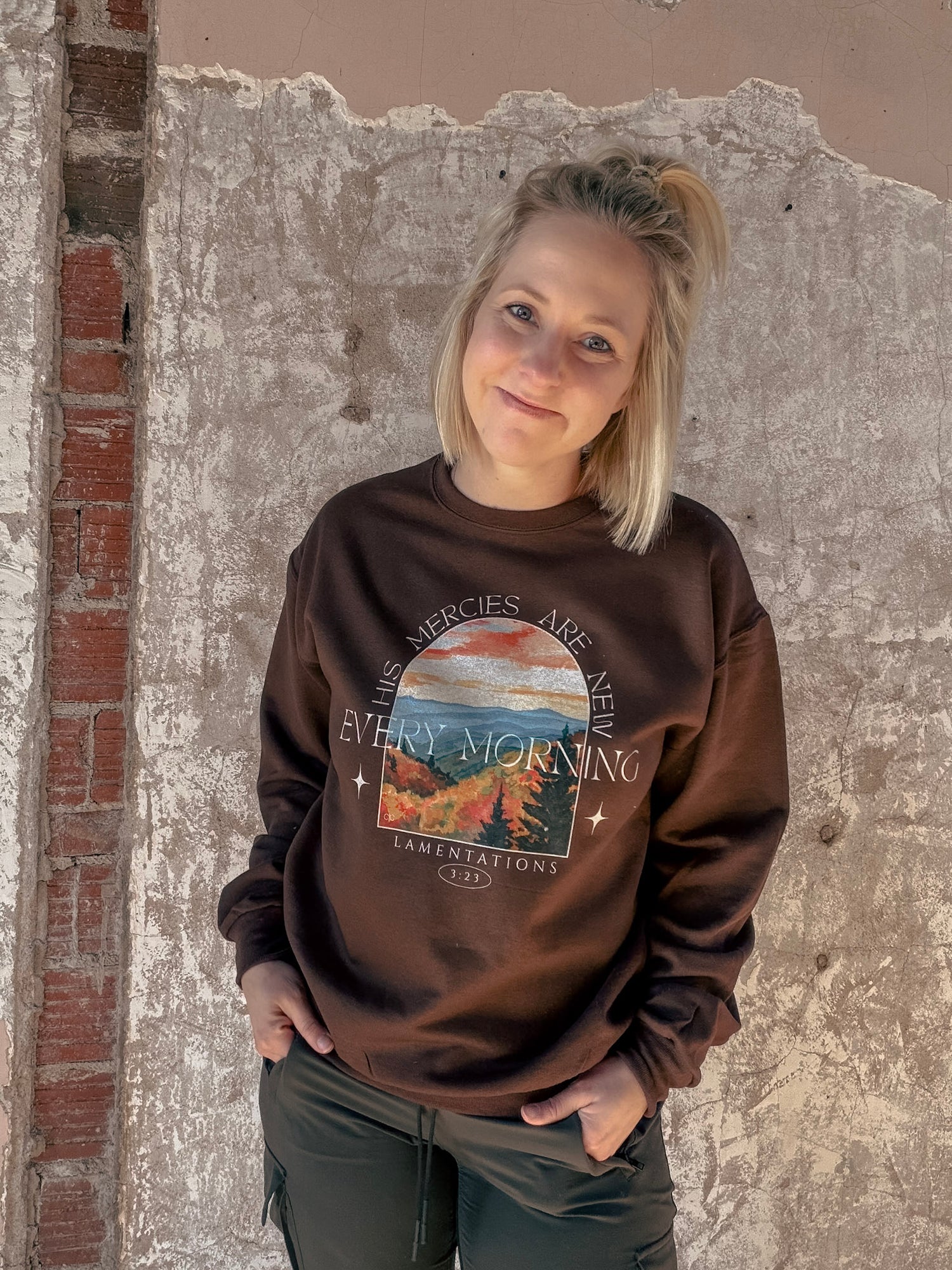His Mercies Are New Graphic Sweatshirt