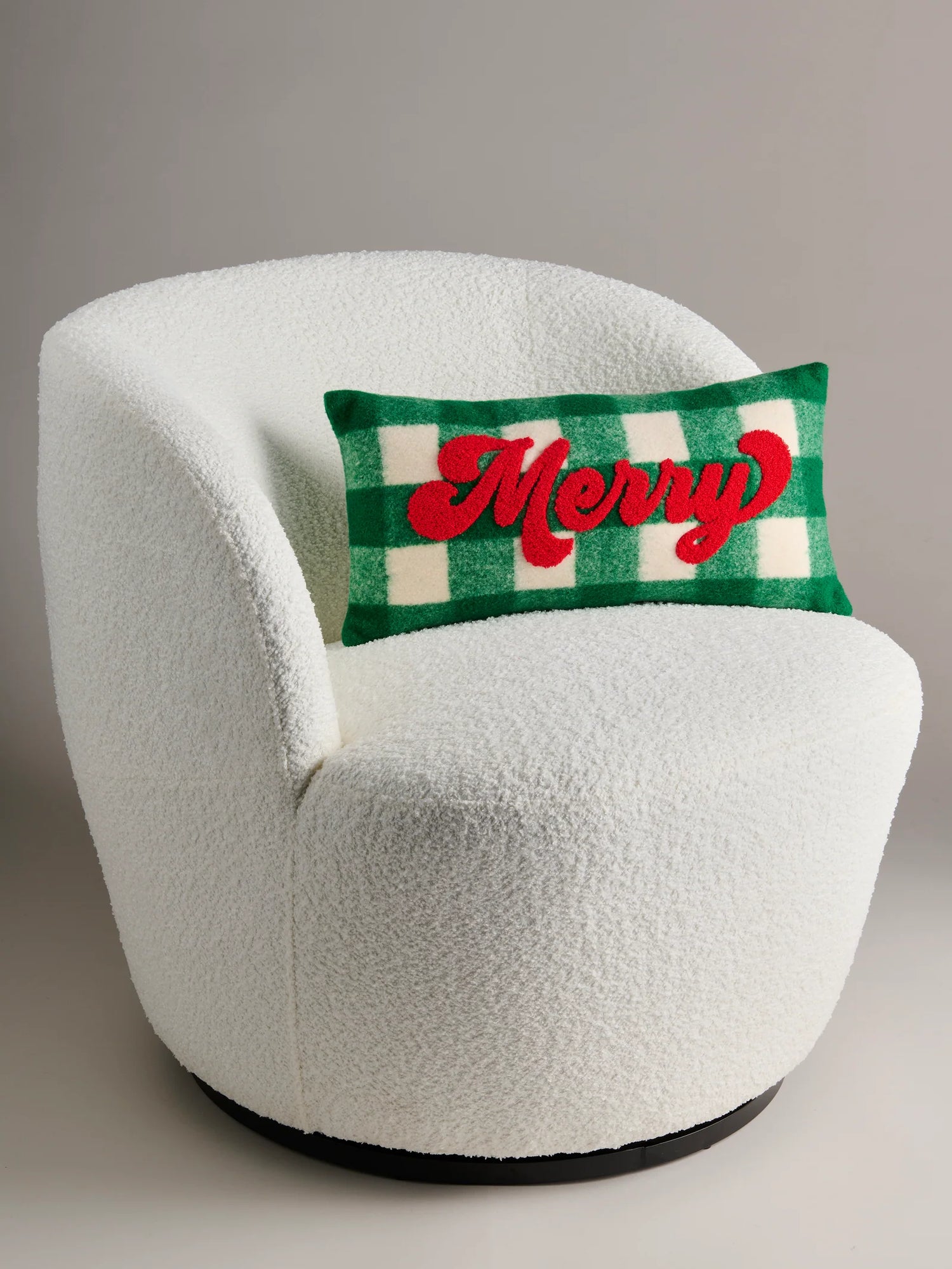 Plaid Green Merry Pillow