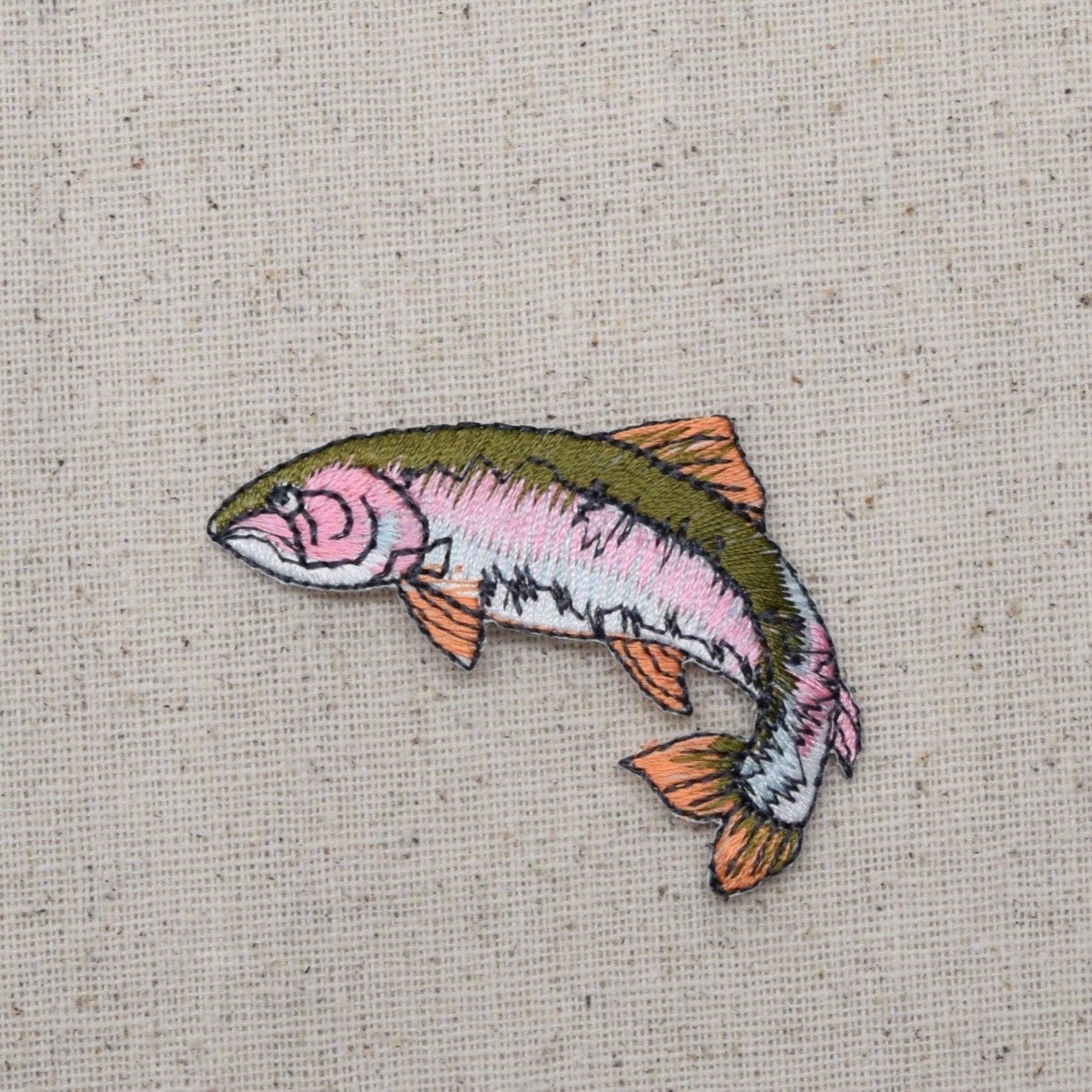 Rainbow Trout Iron On Patch