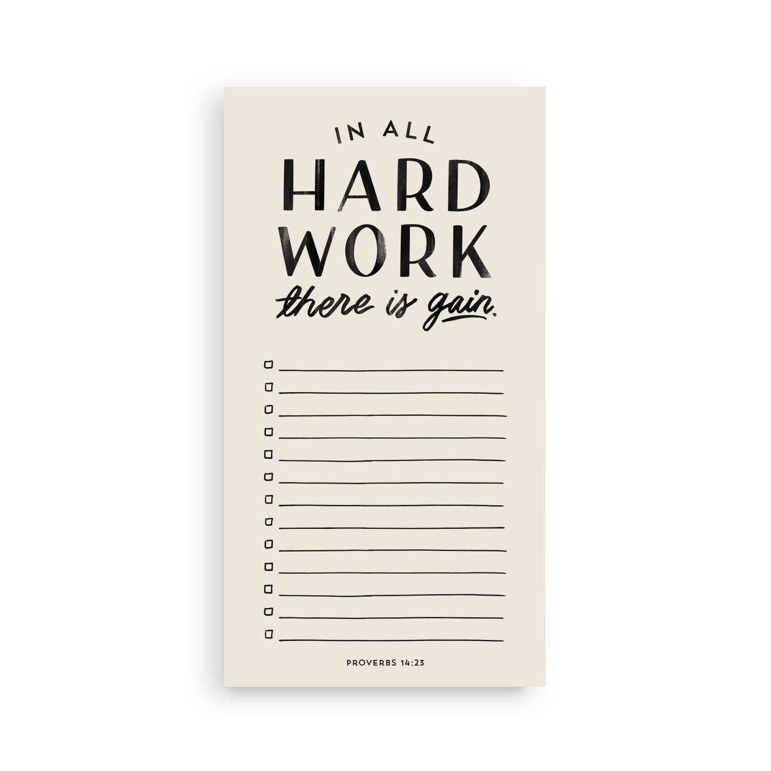 Hard Work Notepad