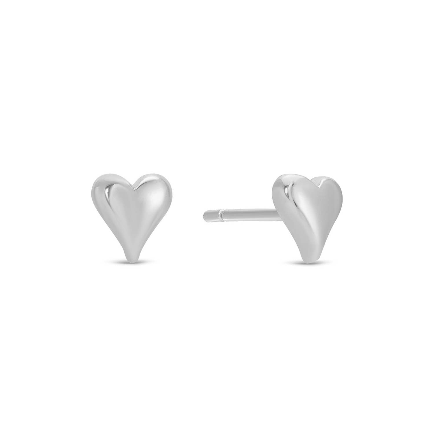 Simple Heart Stud Earrings