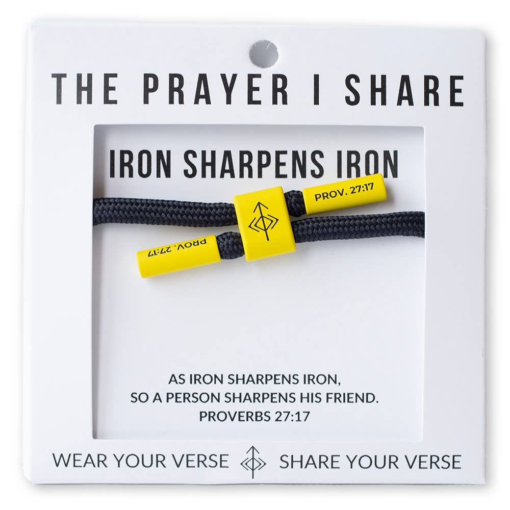 Iron Sharpens Iron Christian Cord Bracelet