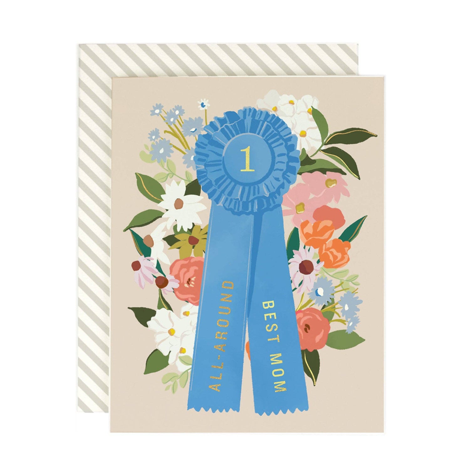 Best Mom Ribbon Greeting Card