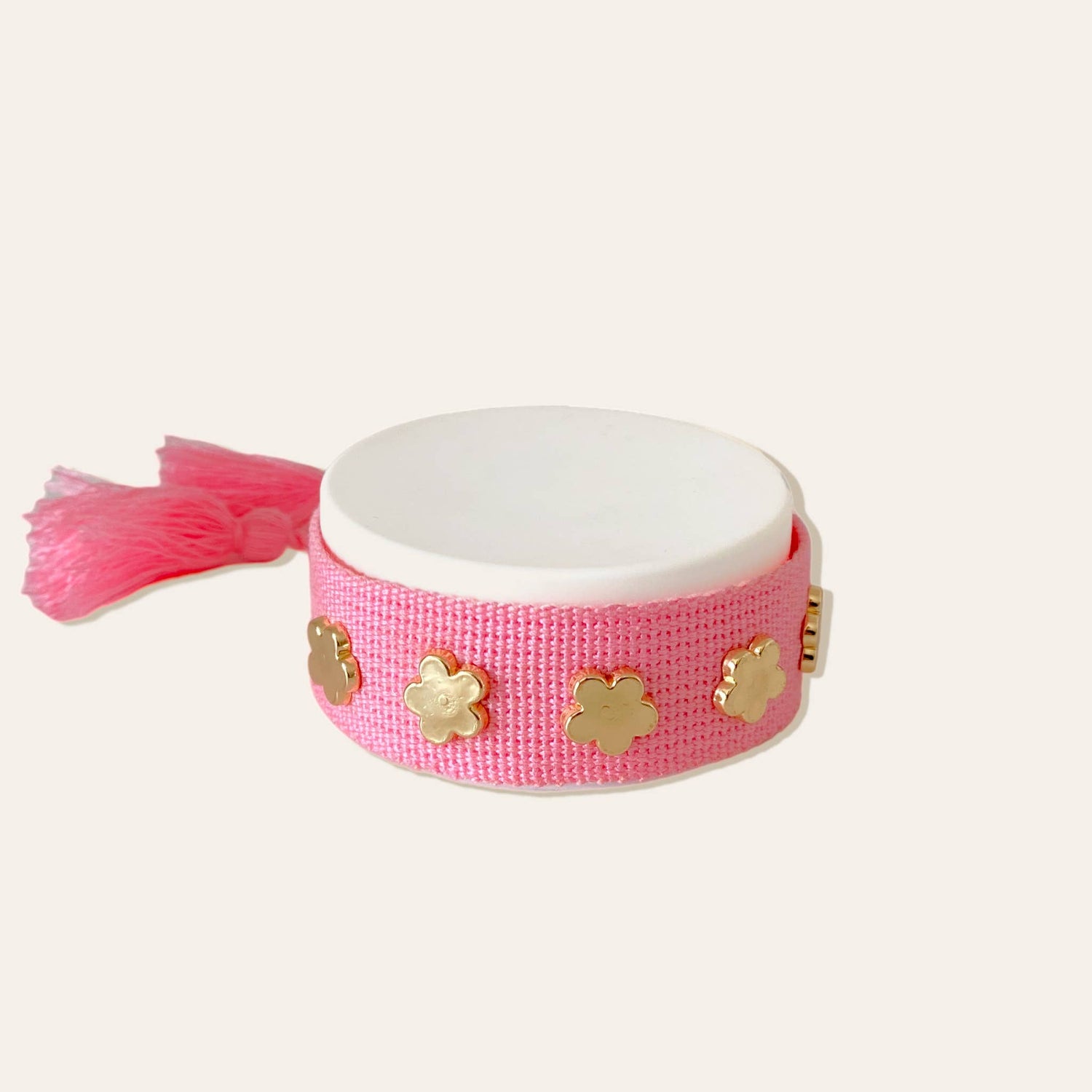 Woven Stacker Bracelet - Pink