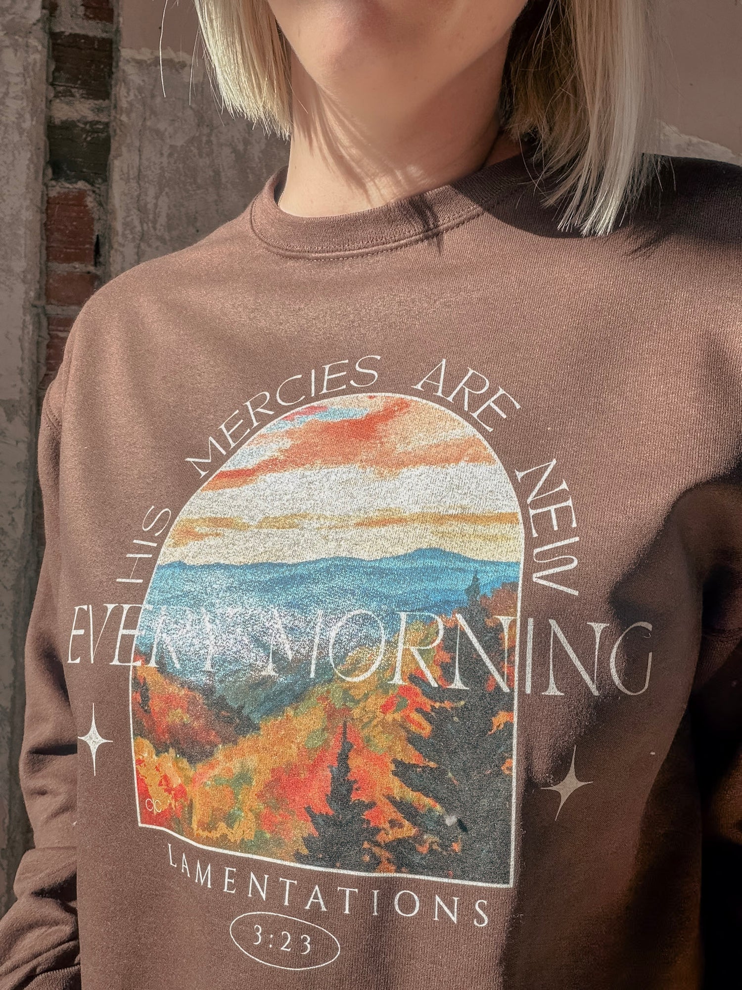 His Mercies Are New Graphic Sweatshirt