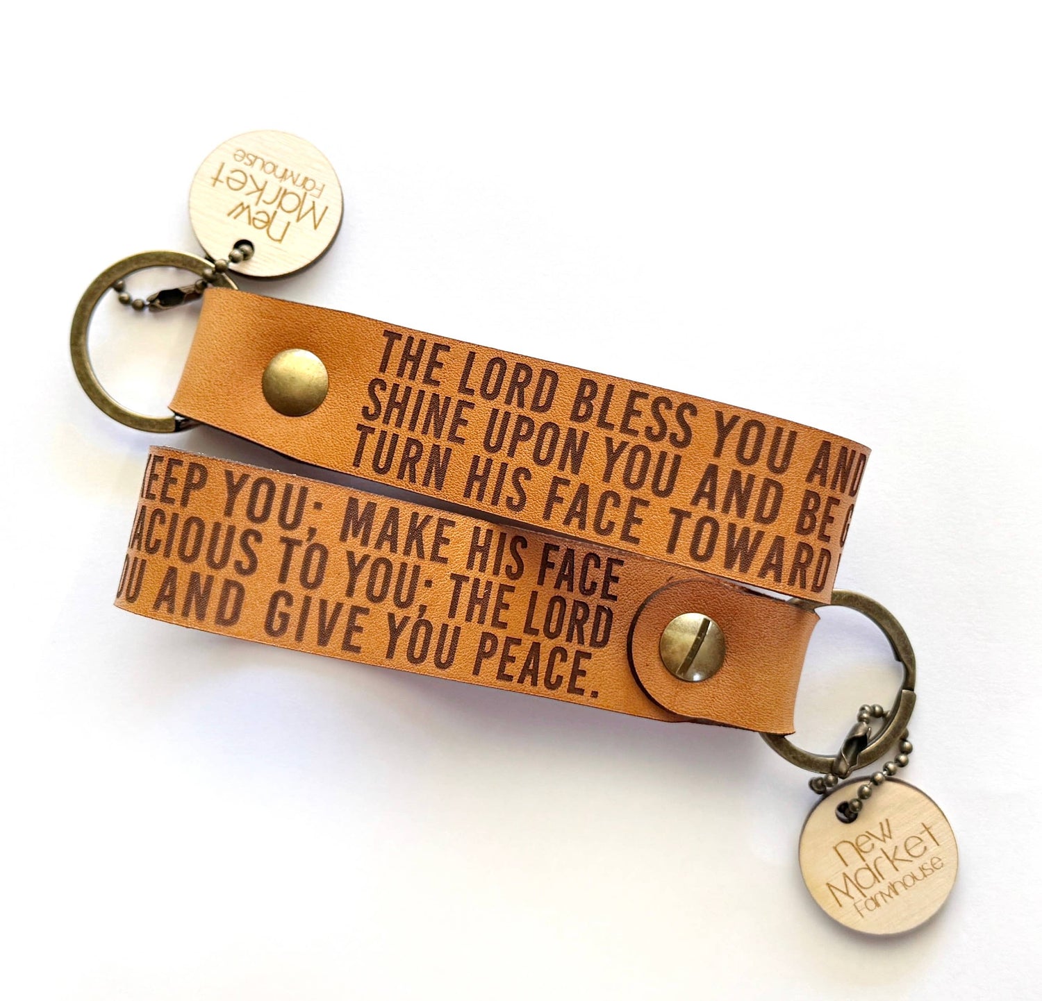 The Lord Bless You & Keep You Leather Keychain