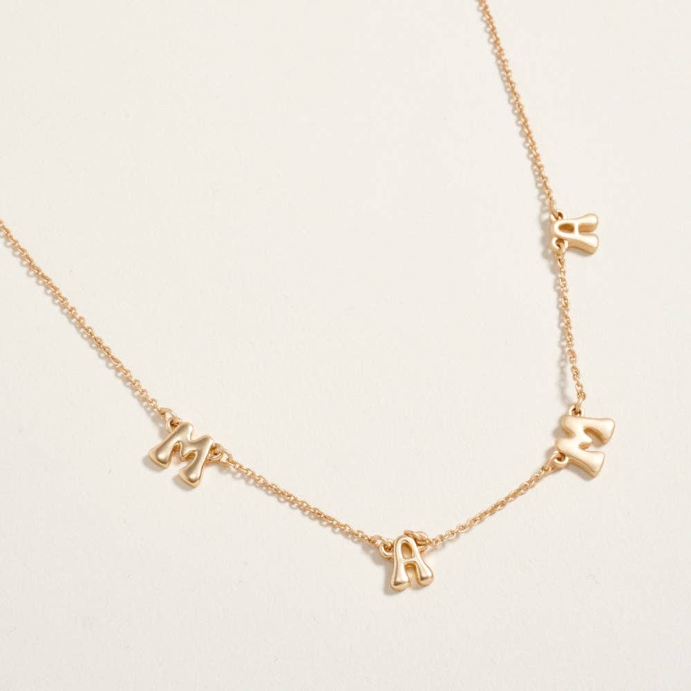 16 Inch Metal Puffy Mama Charm Mom Mother Ma Chain Necklace