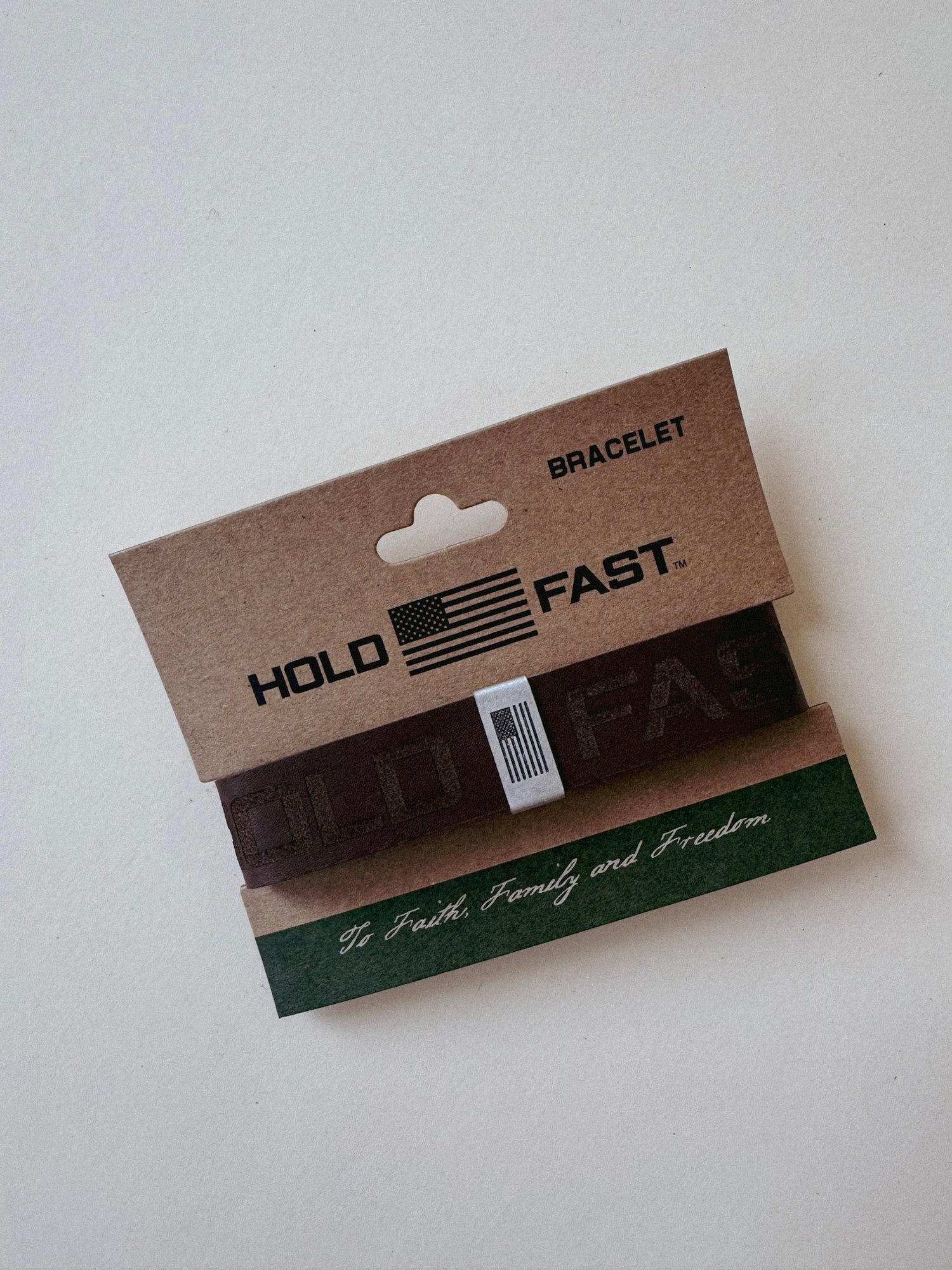 Hold Fast Flag Snap Bracelet