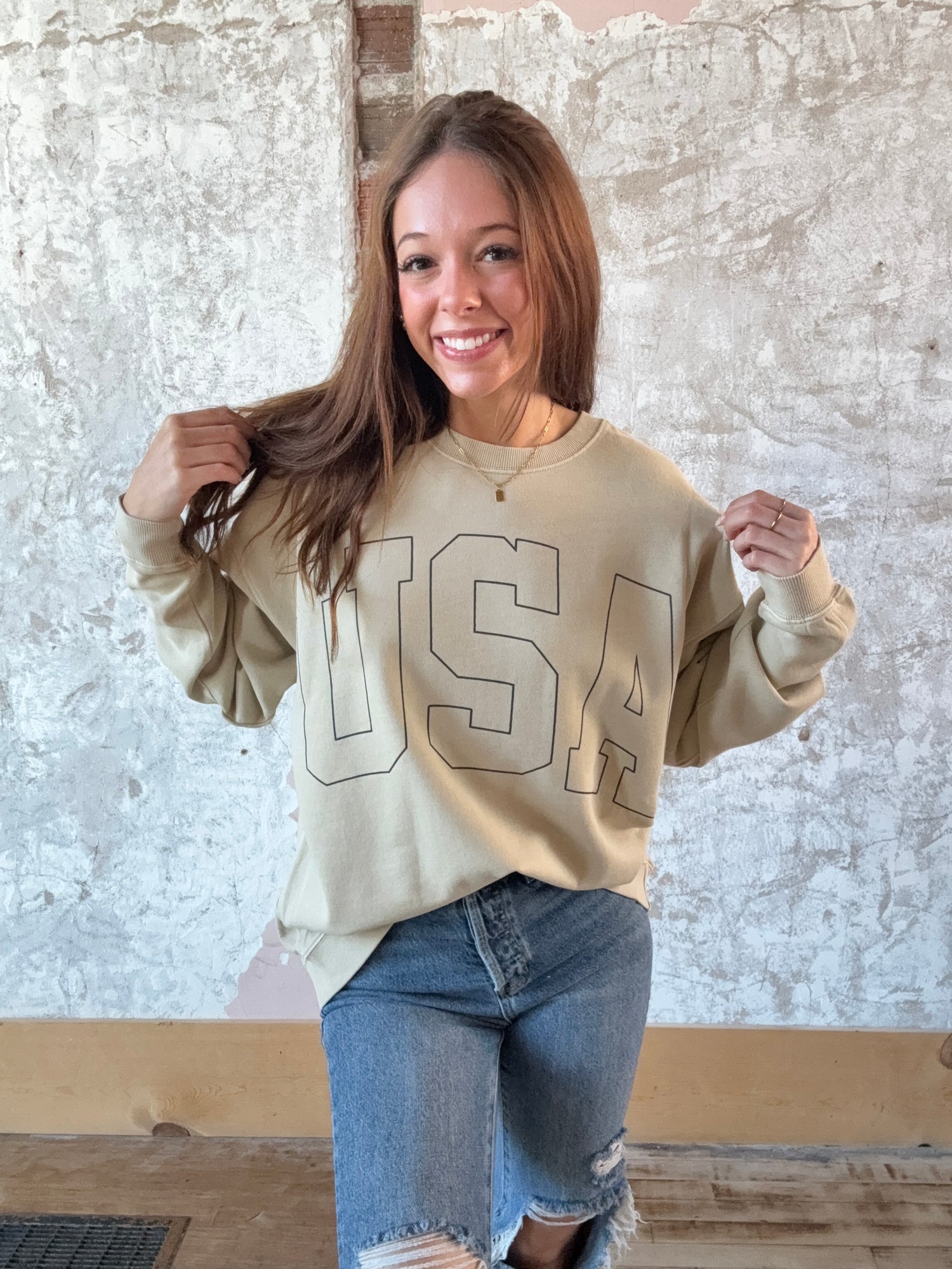 Taupe USA Sweatshirt