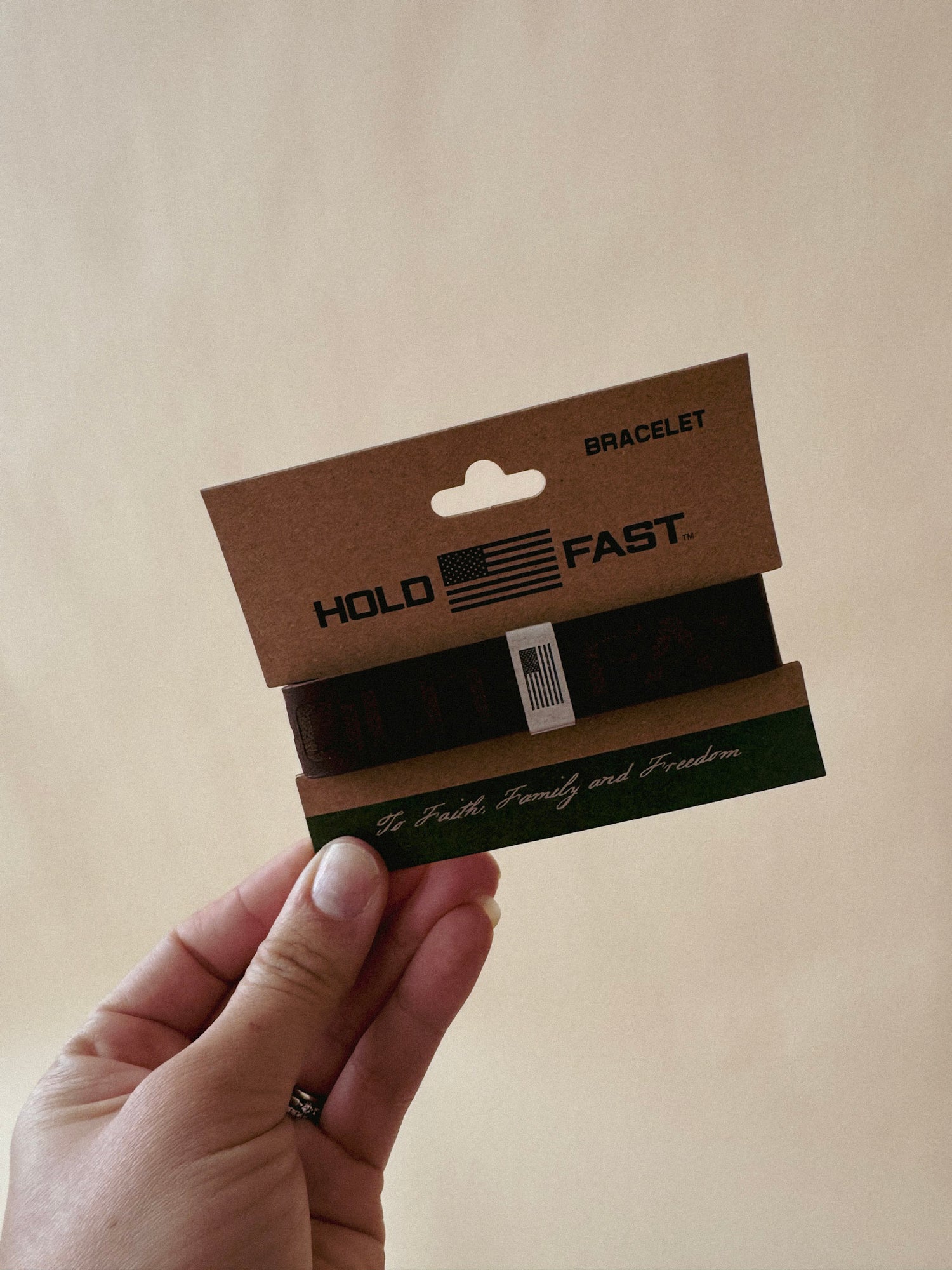 Hold Fast Flag Snap Bracelet