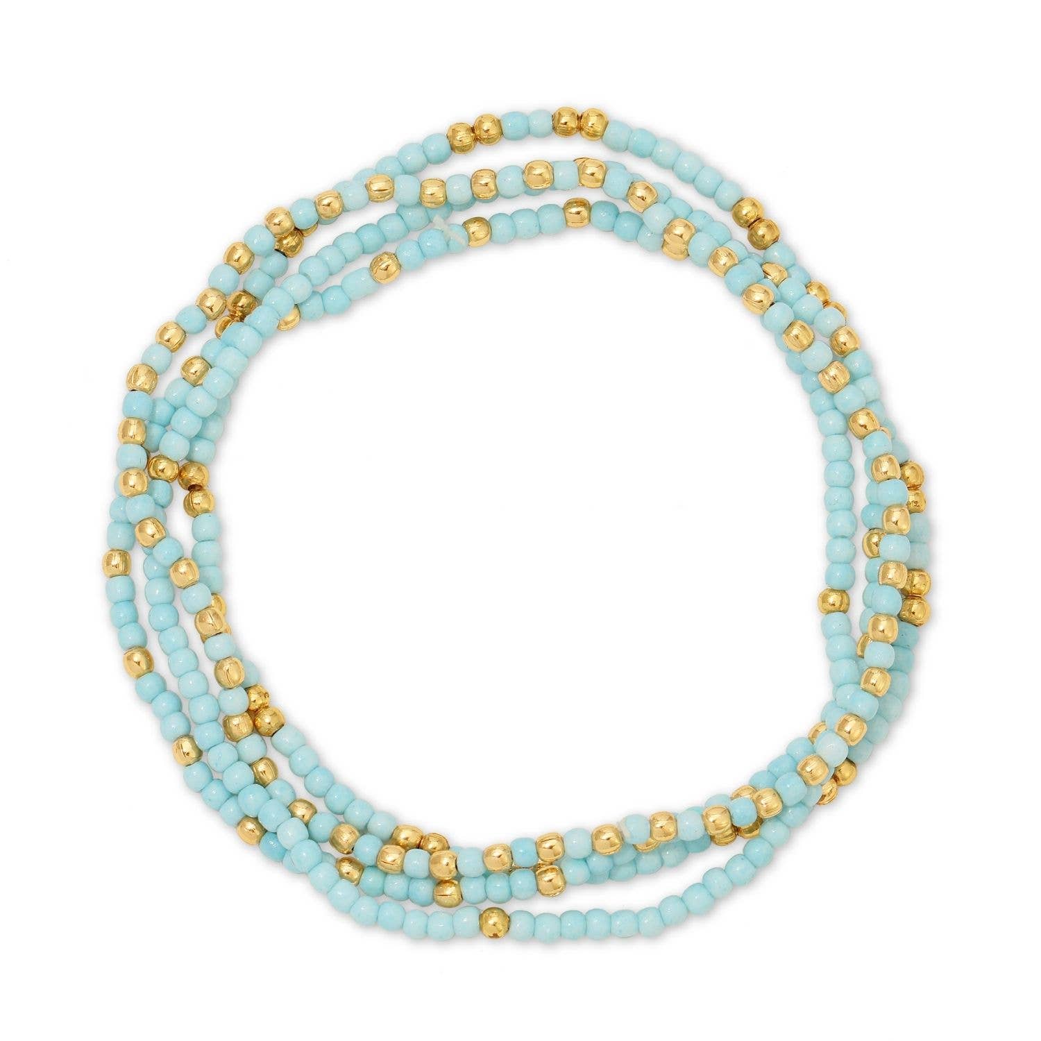 Dark Teal Seed Bead Bracelets