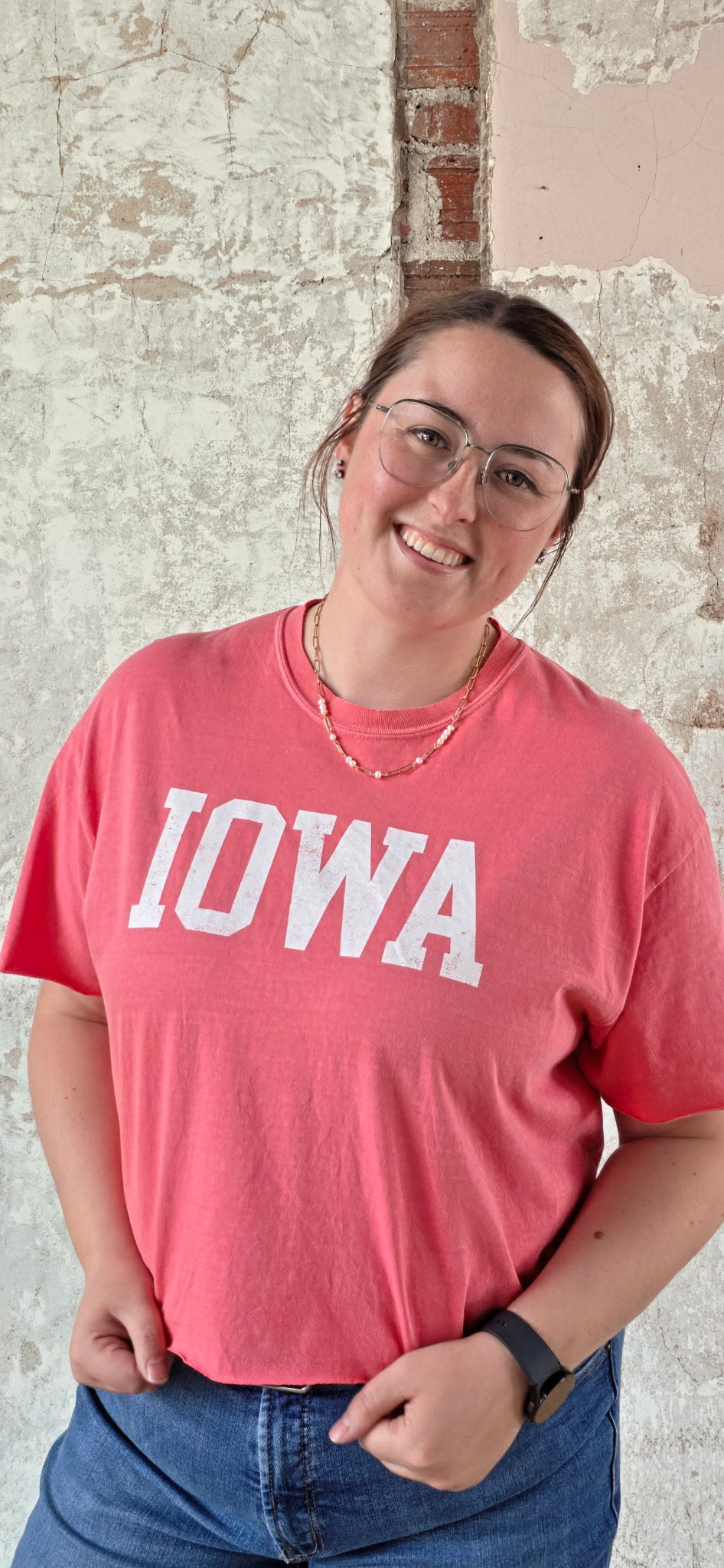 Iowa Vintage Graphic Crop Top
